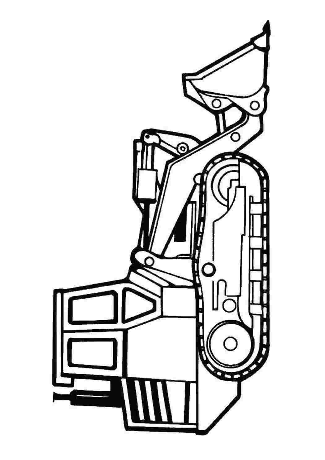 Раскраска Гусеничный трактор