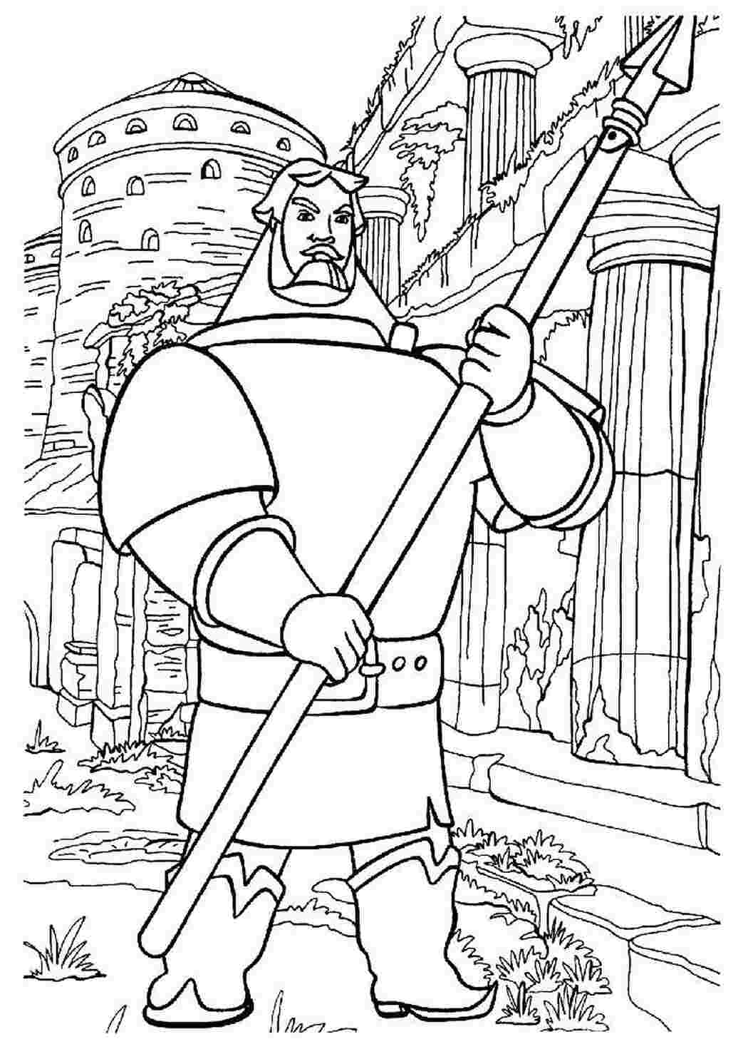 Раскраска Илья Муромец