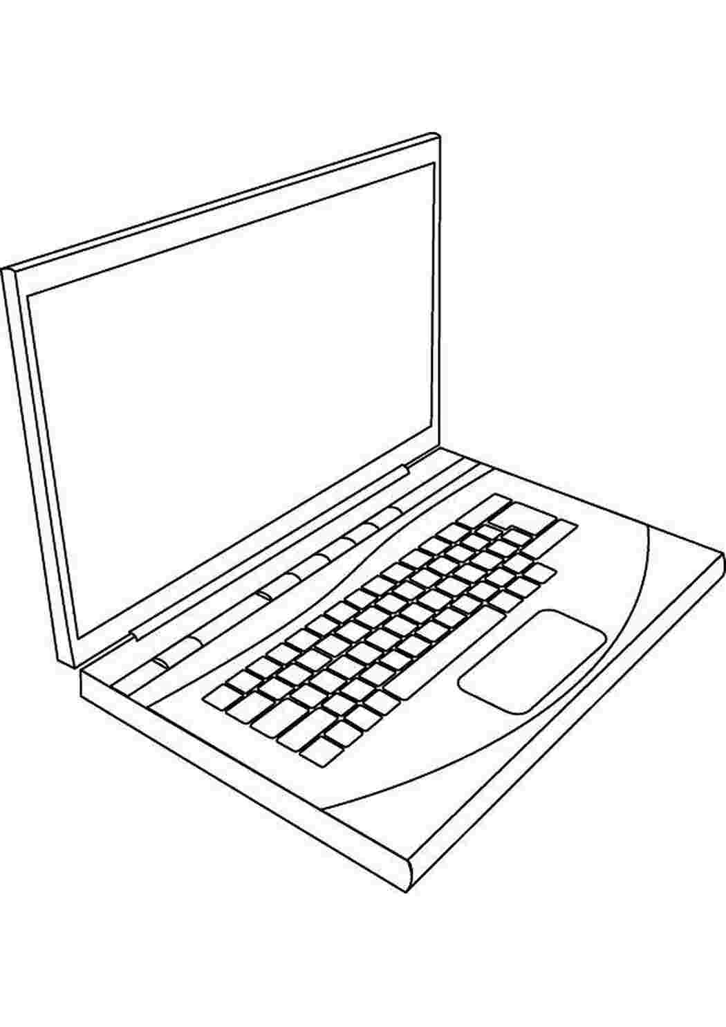 Раскраска Ноутбук