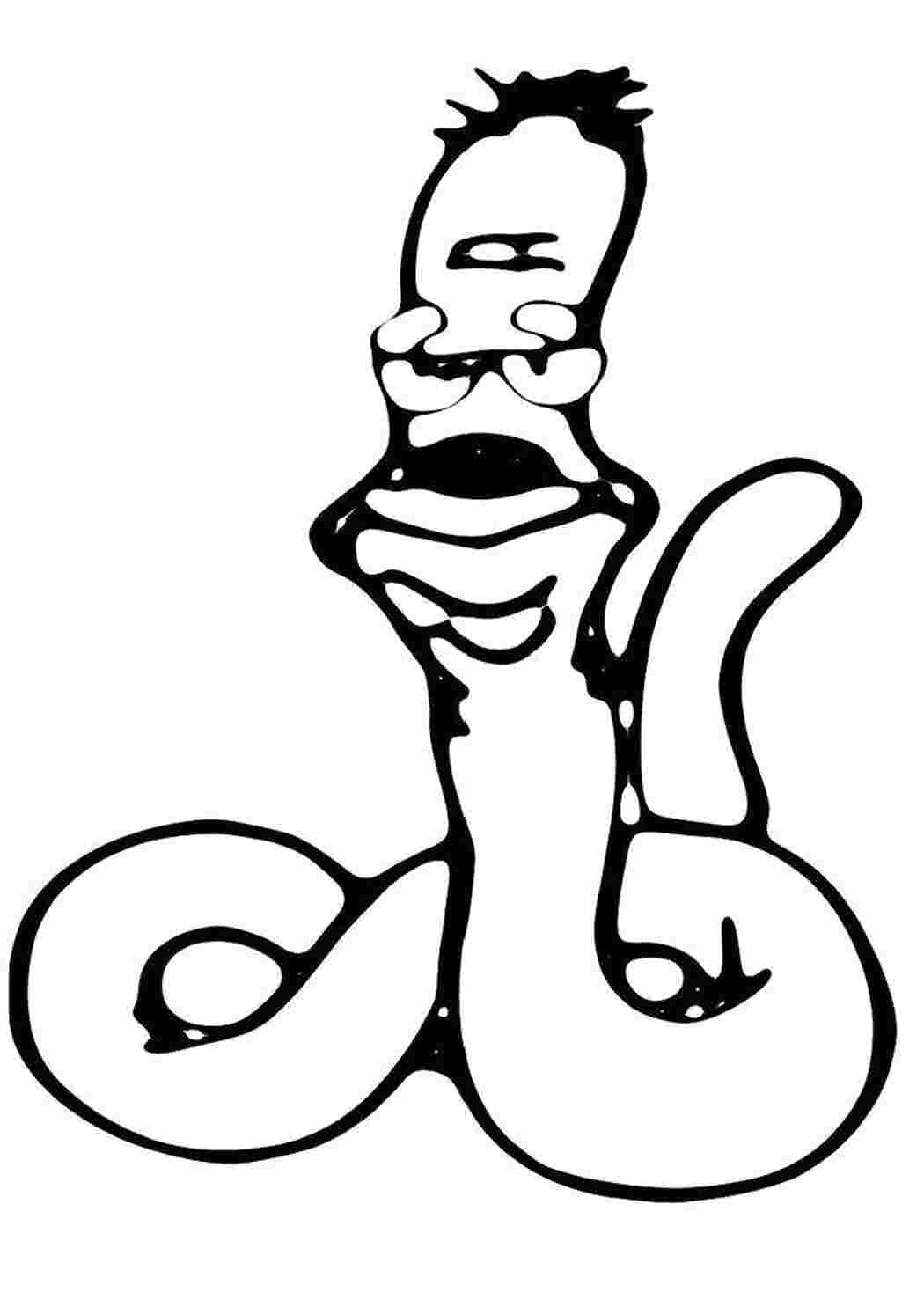 Раскраска  Старый червяк