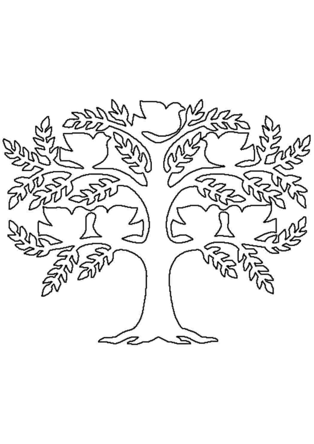 Рисунок дерево семьи раскраска