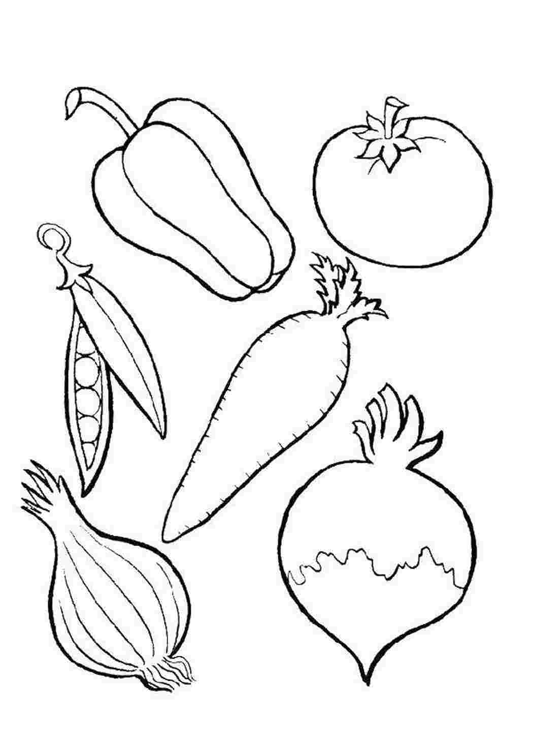 Раскраска Овощи