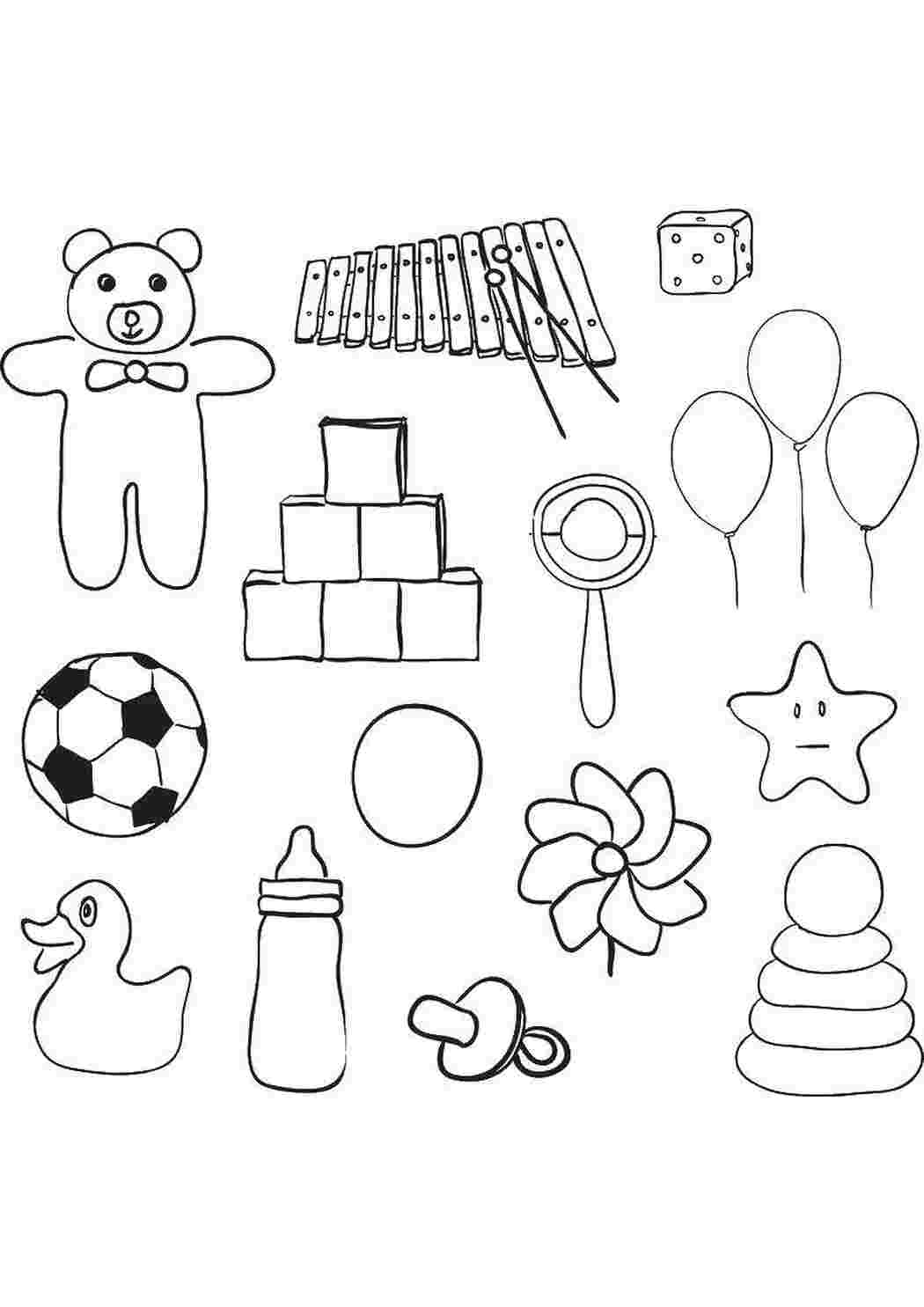 Раскраска Детские игрушки
