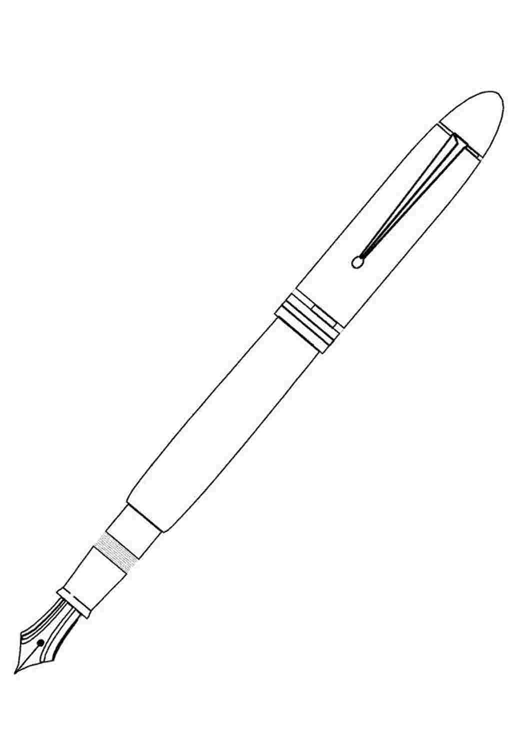 Рисуем pen. Перьевая ручка сбоку контур. Ручка раскраска. Ручка раскраска для детей. Эскизы ручкой.