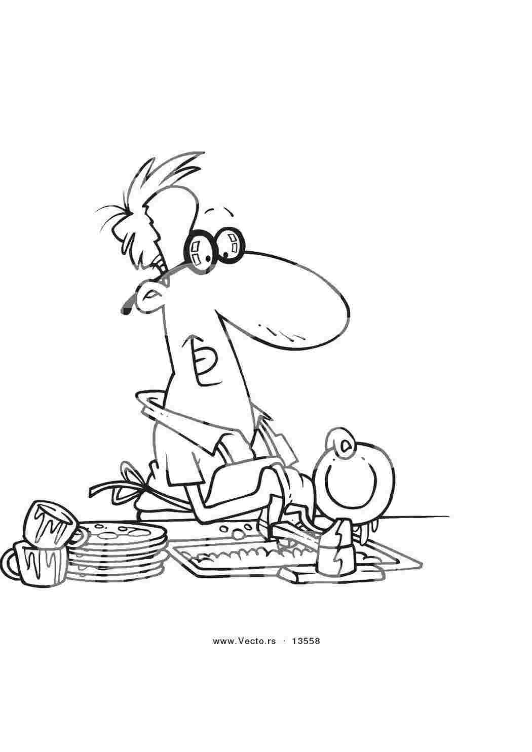 Раскраска Начистим тарелку