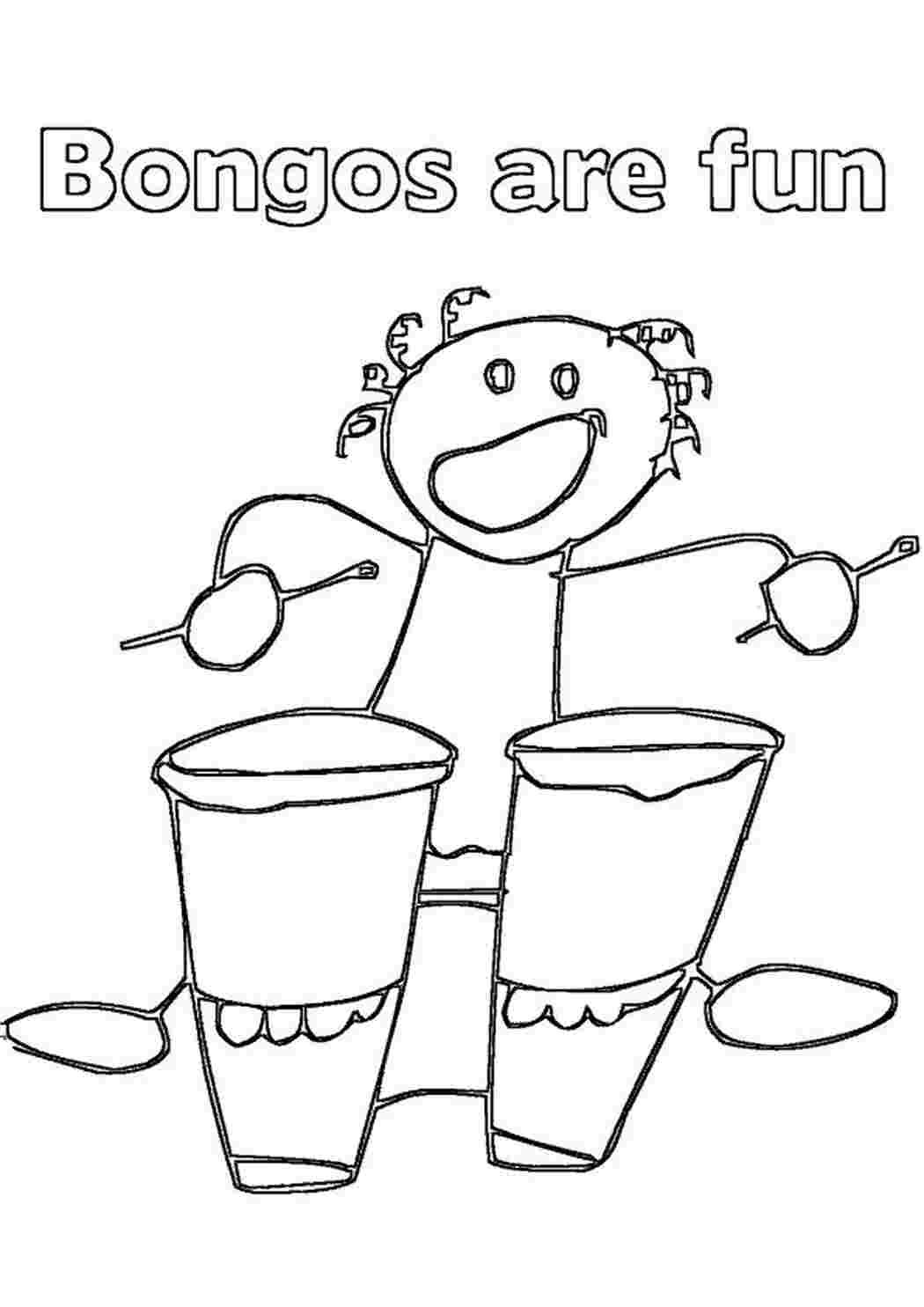 Раскраска африканский барабан