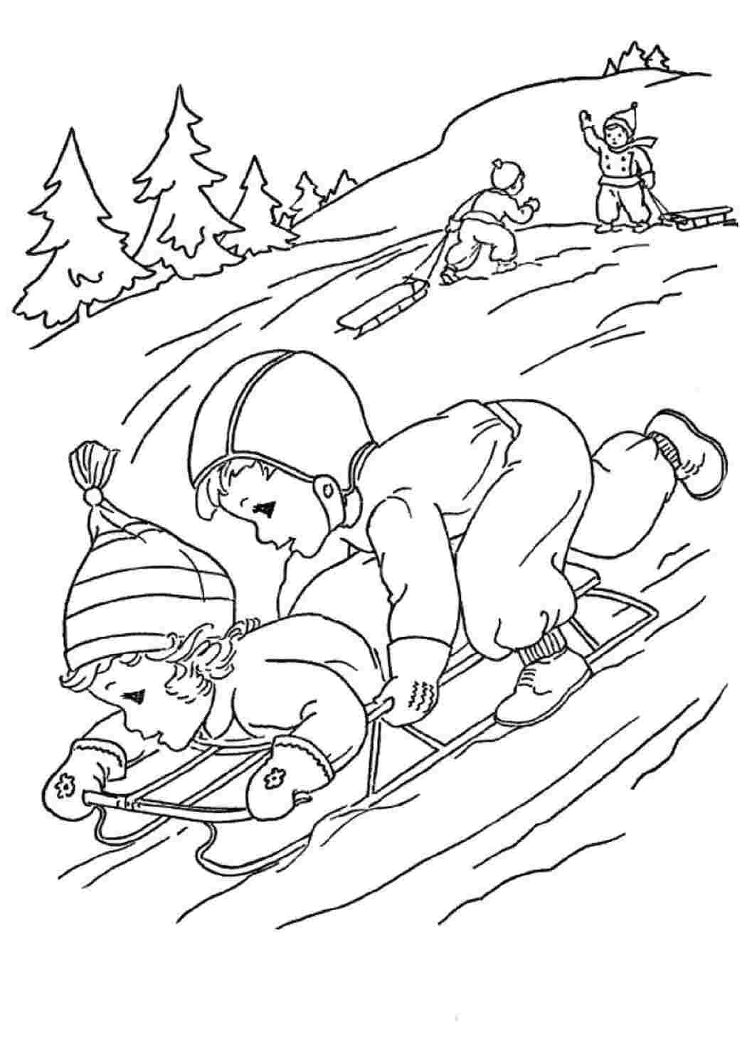 Раскраска зимняя раскраска