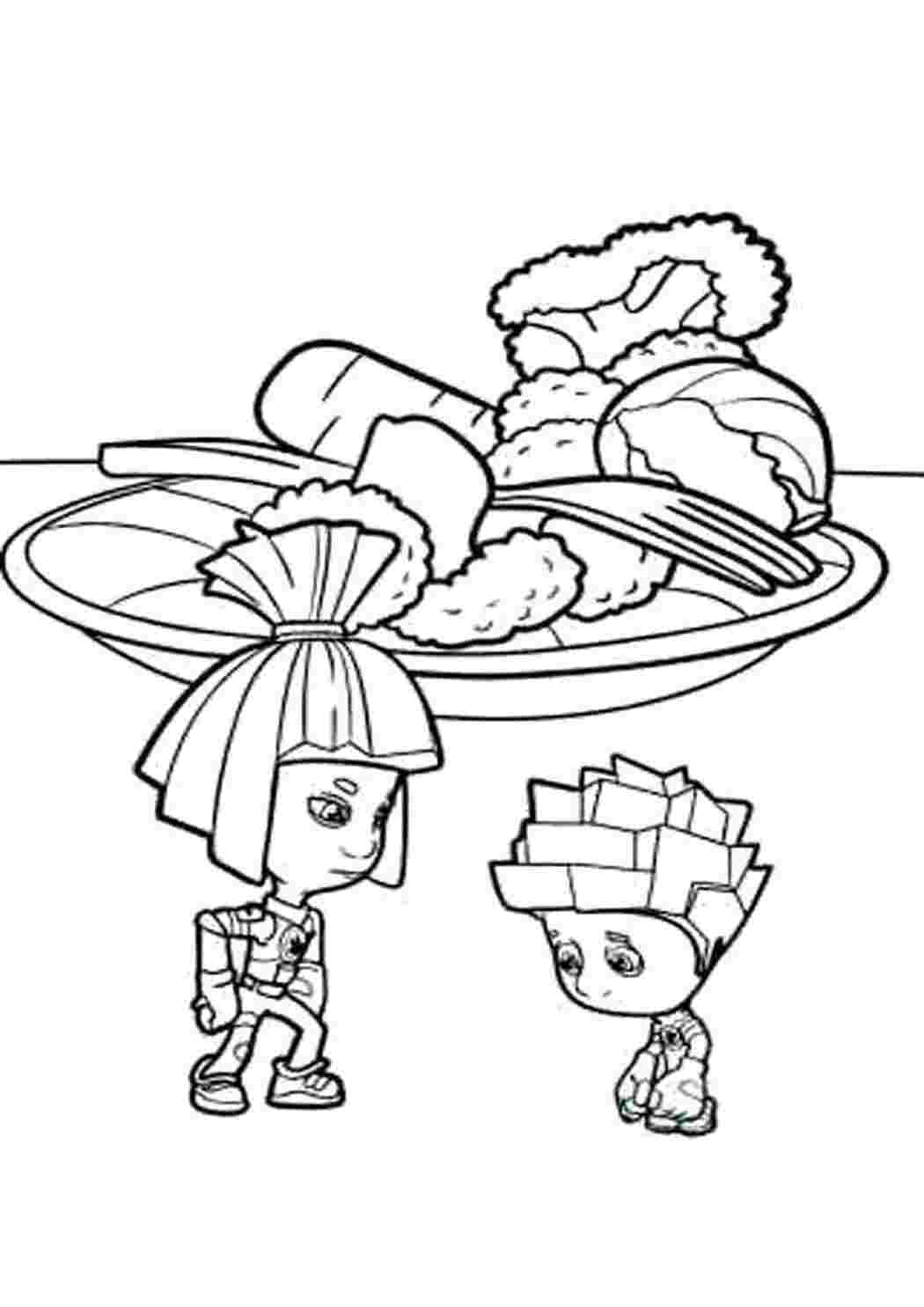 Раскраска Сестра ругает нолика