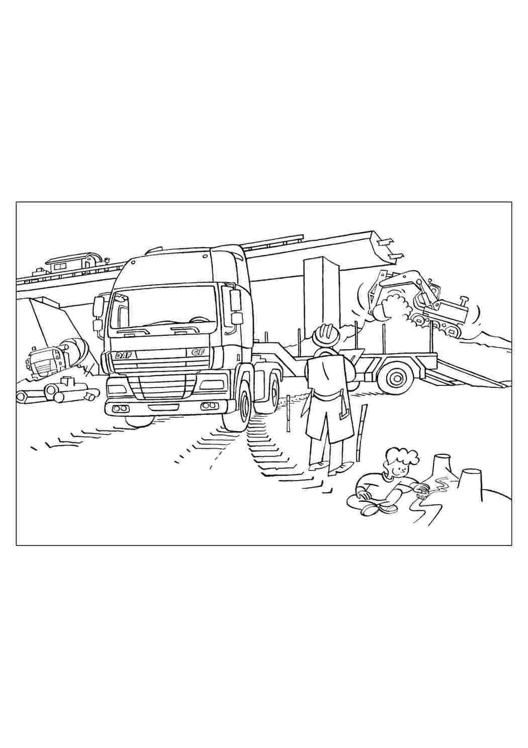 Раскраска Стройка