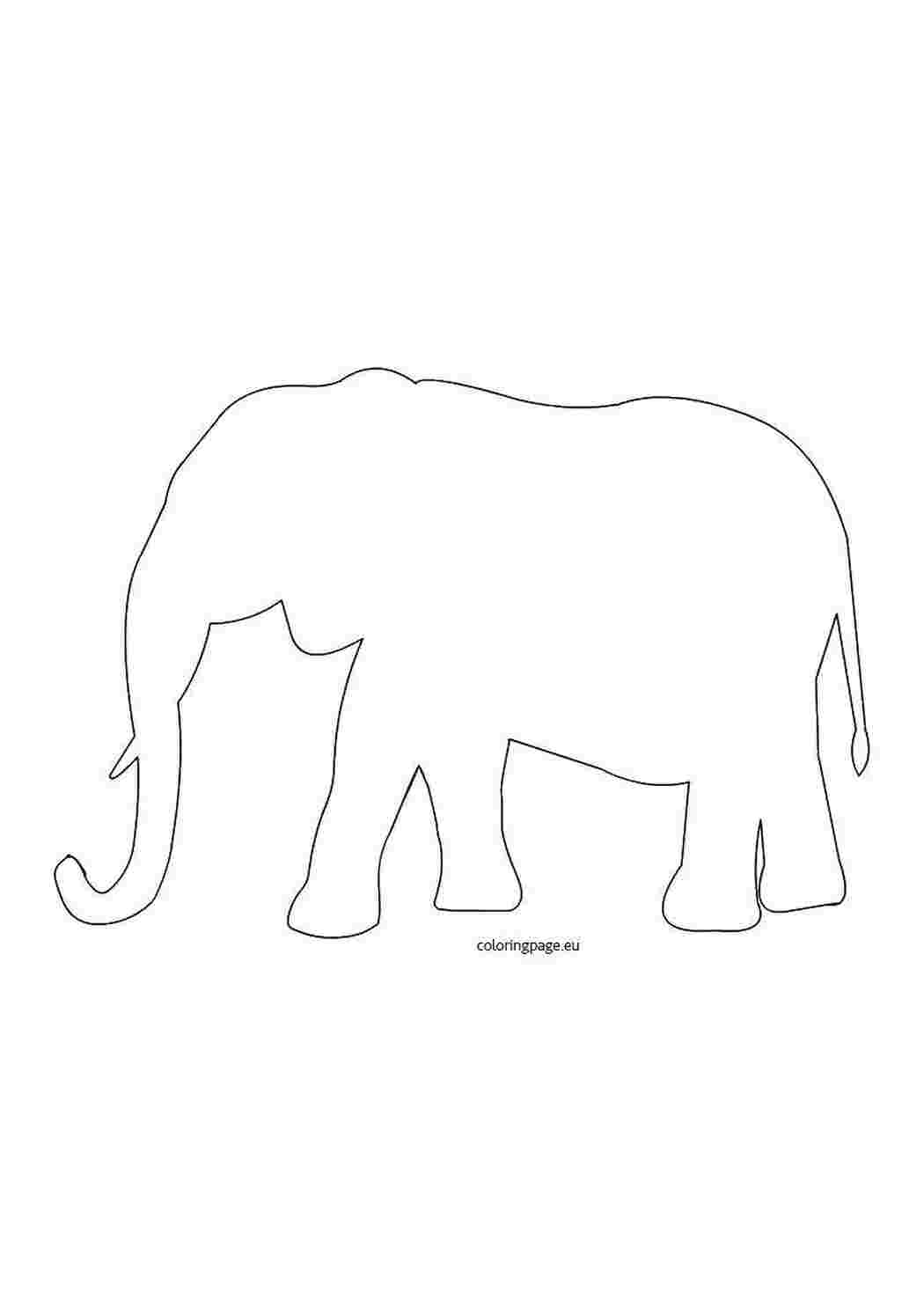 Трафарет слона для аппликации