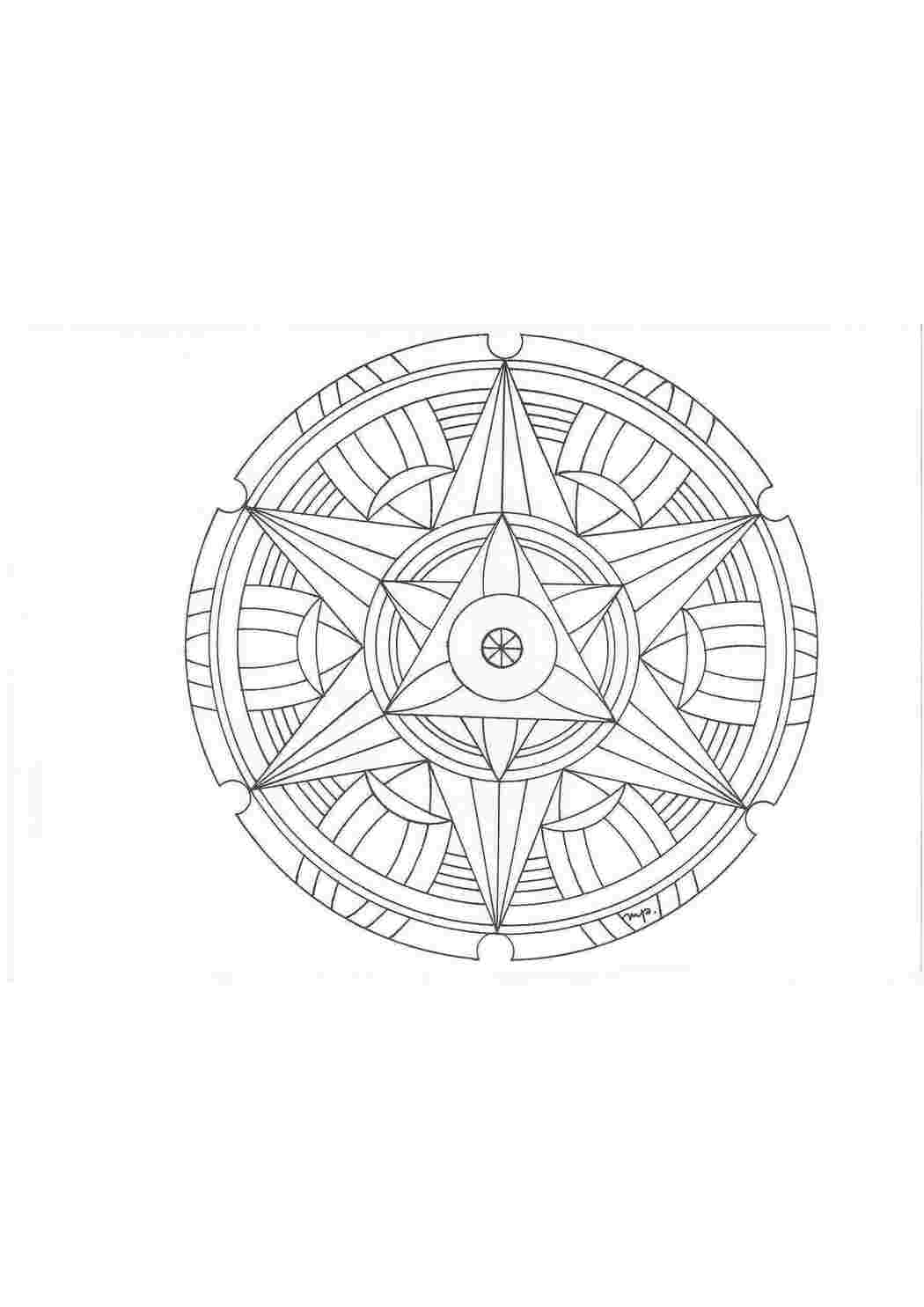 Раскраска Фракталы раскраски для развития воображения