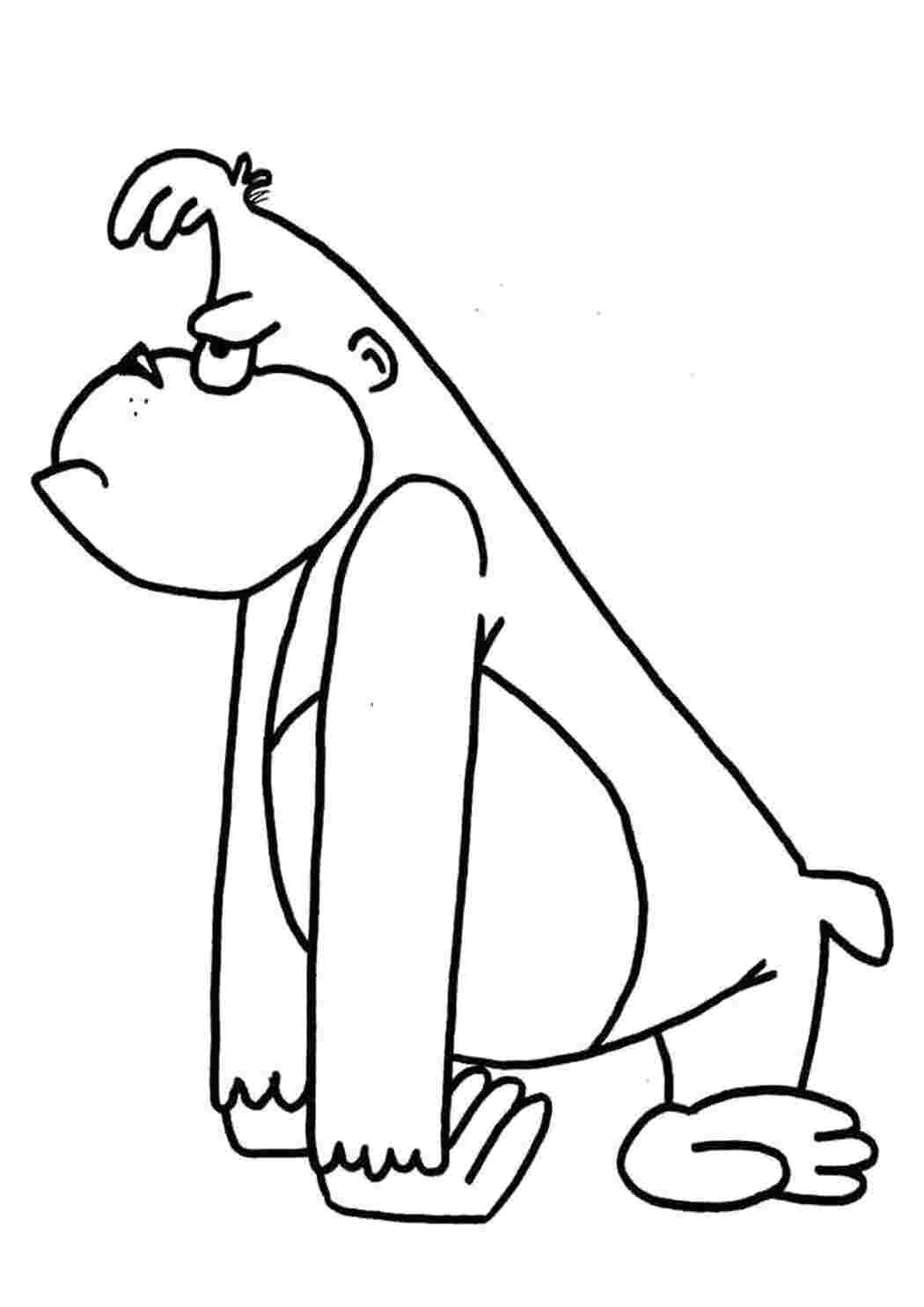 Раскраска Горилла