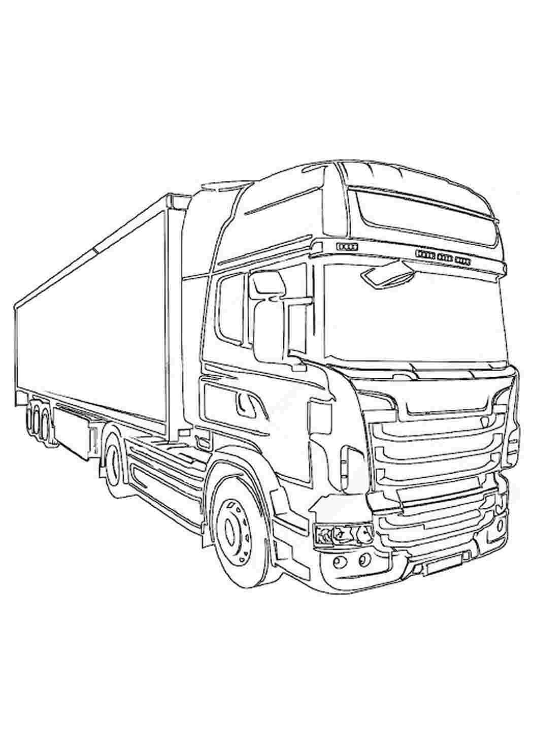 Раскраска Огромная фура