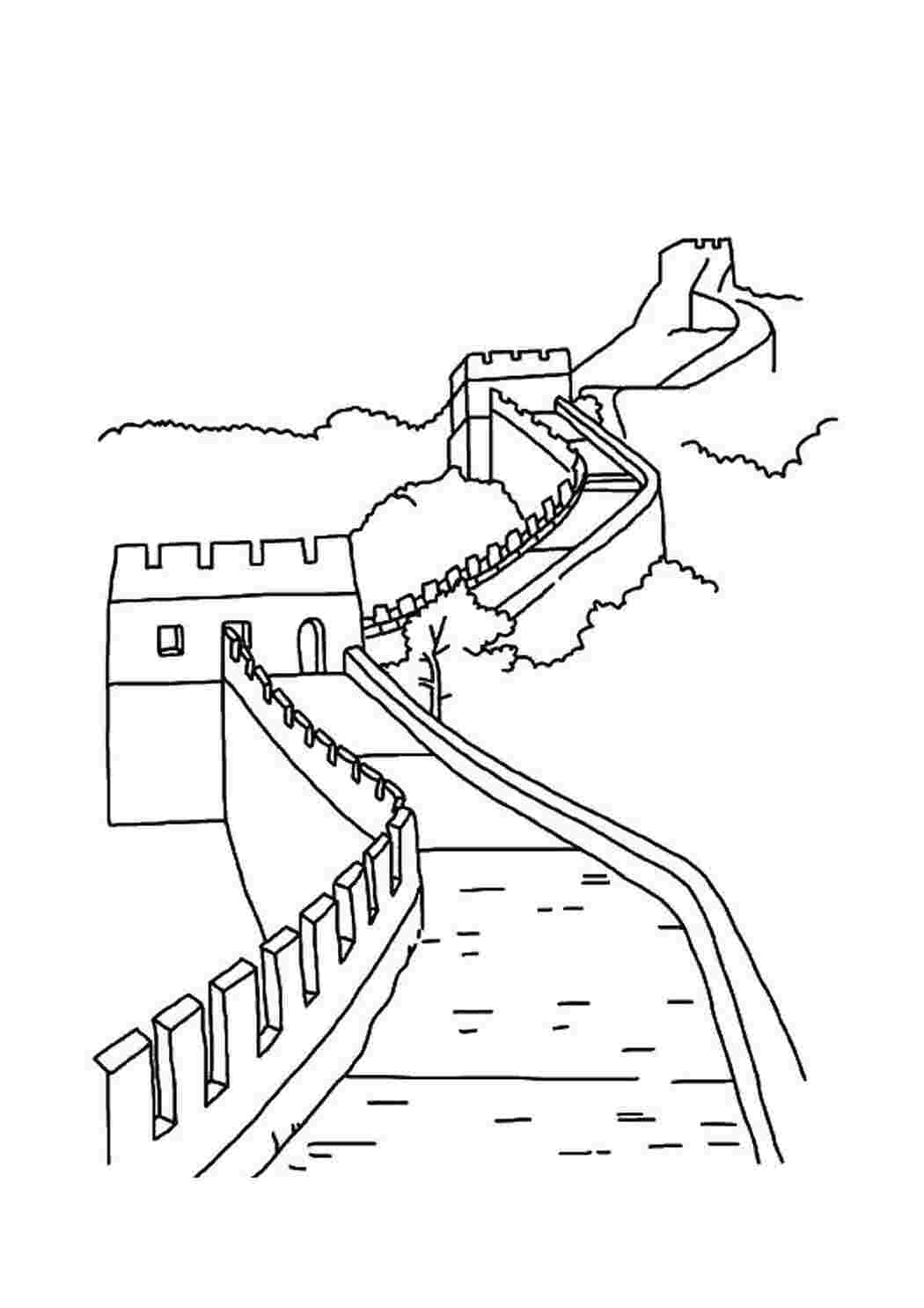 великая китайская стена рисунок