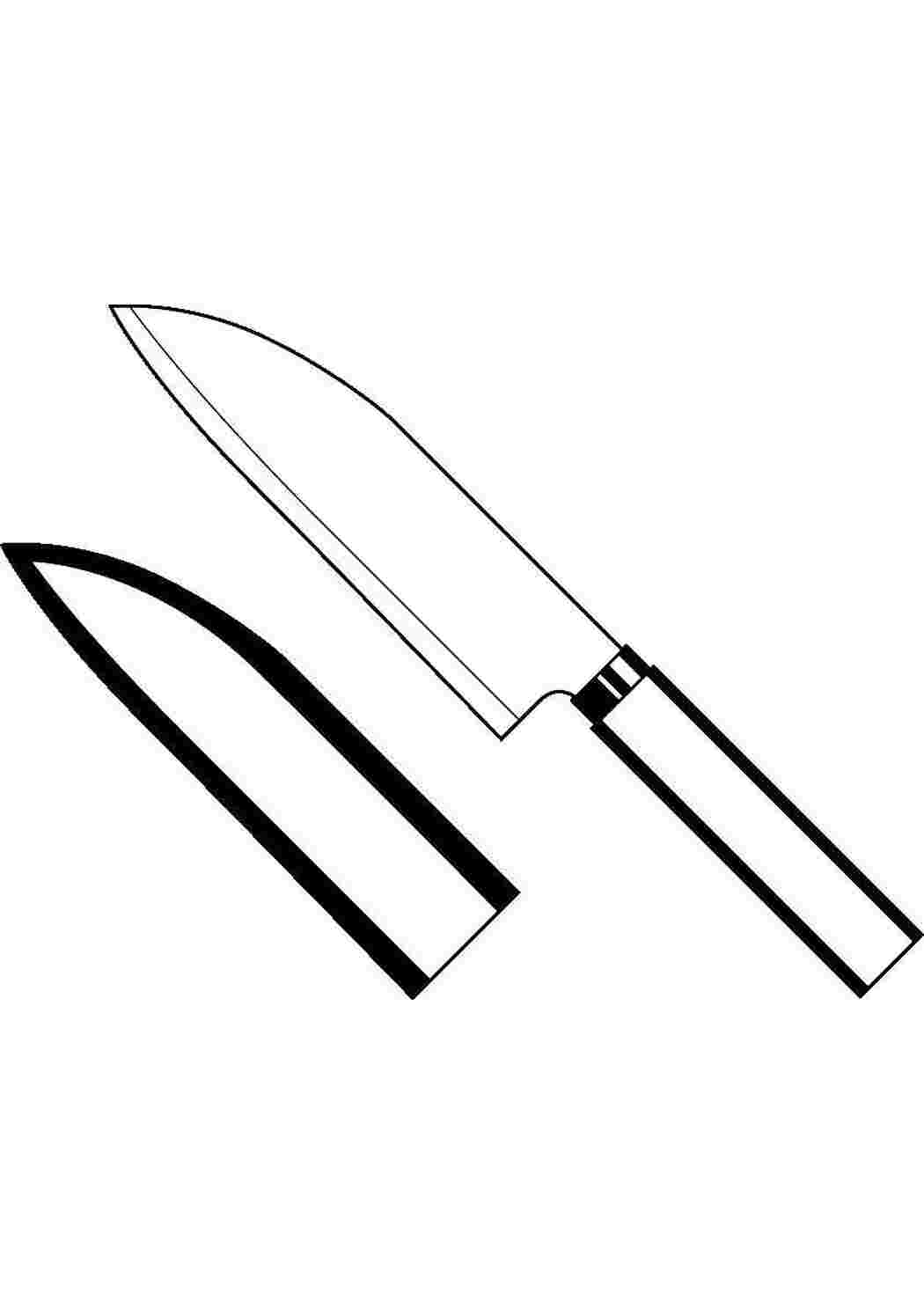 Нож рисунок для детей