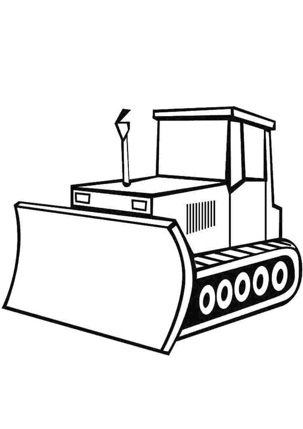 Раскраска Гусеничный трактор