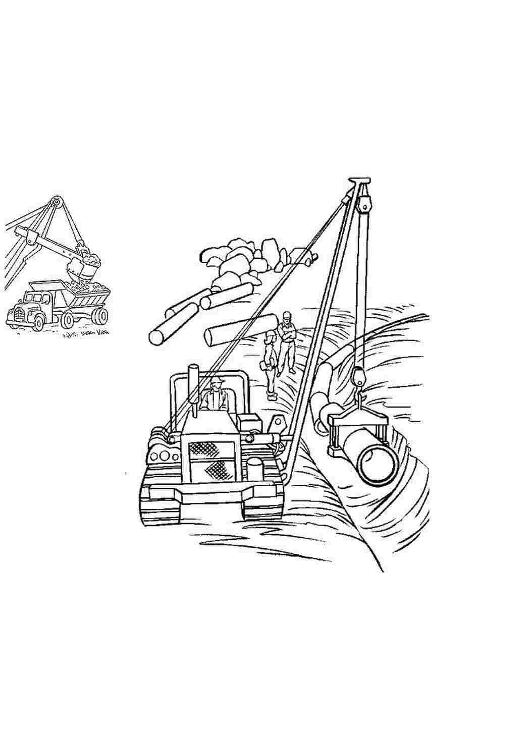 Раскраска Стройка