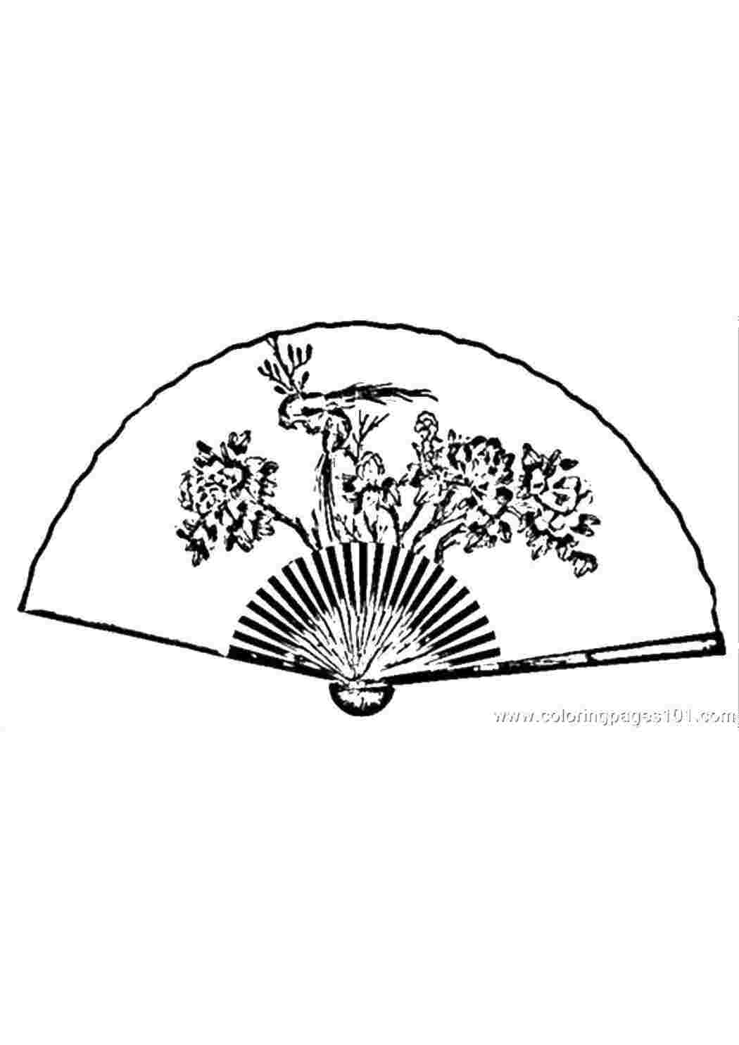 Раскраска Веер.