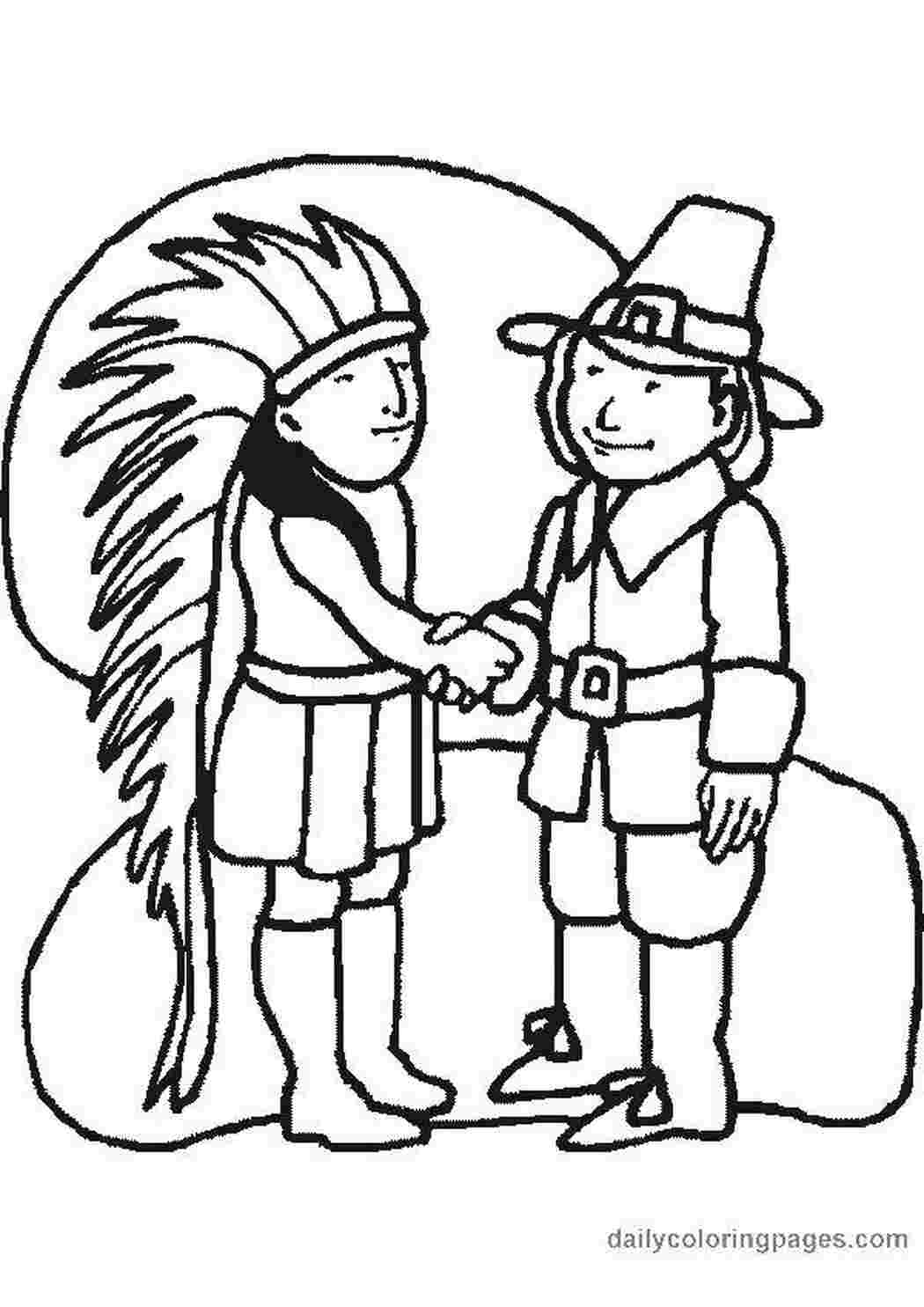 Раскраска Индеец