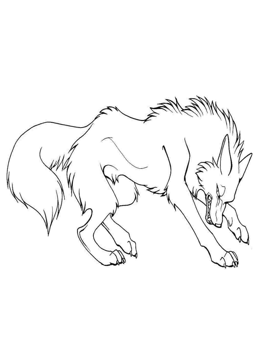 Раскраска Волк