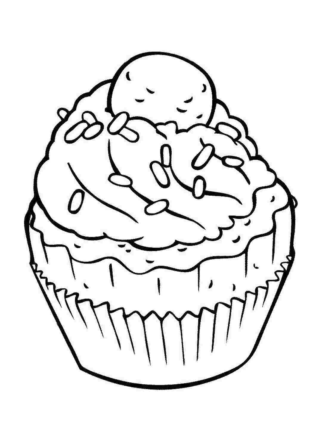 Раскраска Кексик