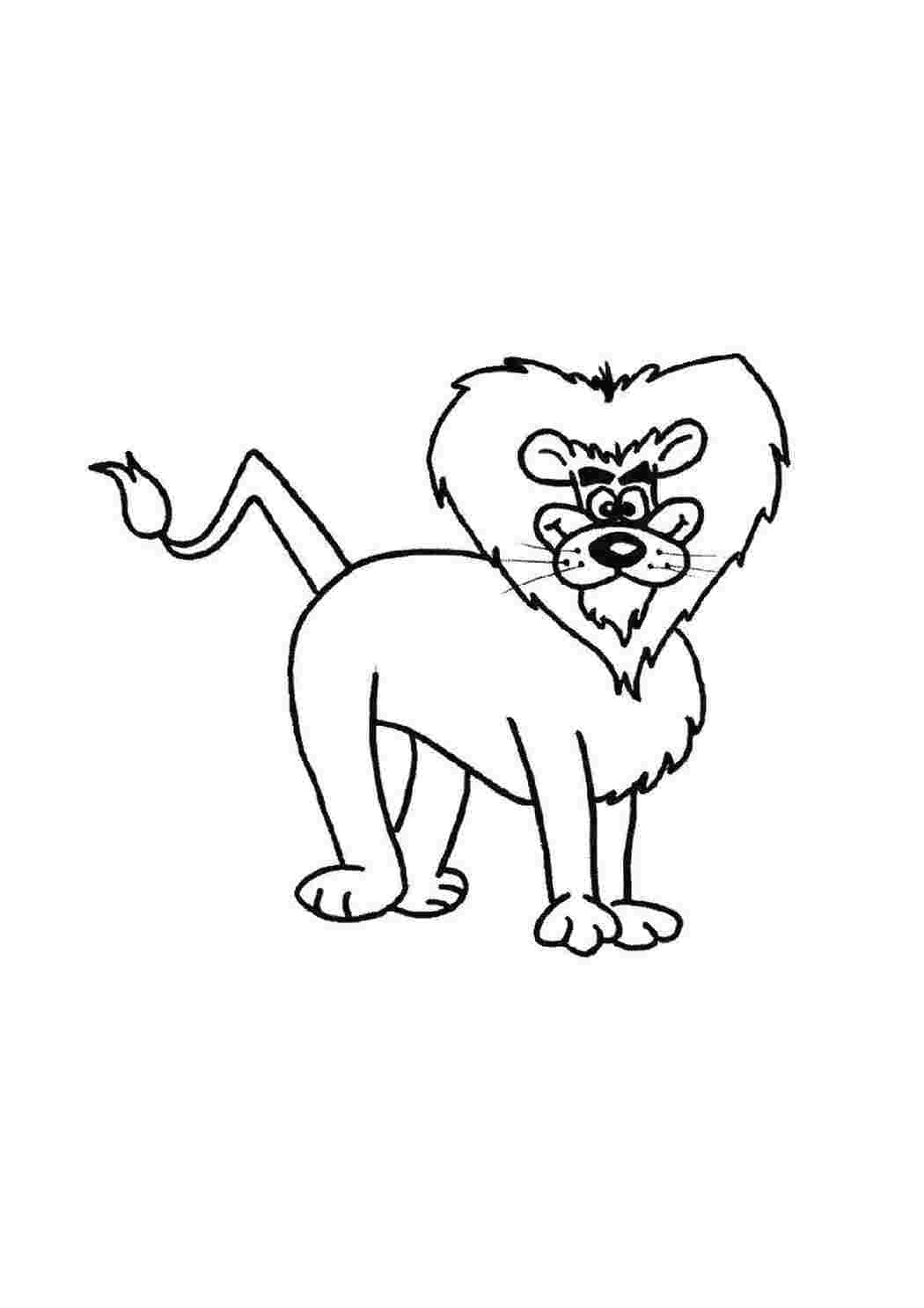 Раскраска Лев