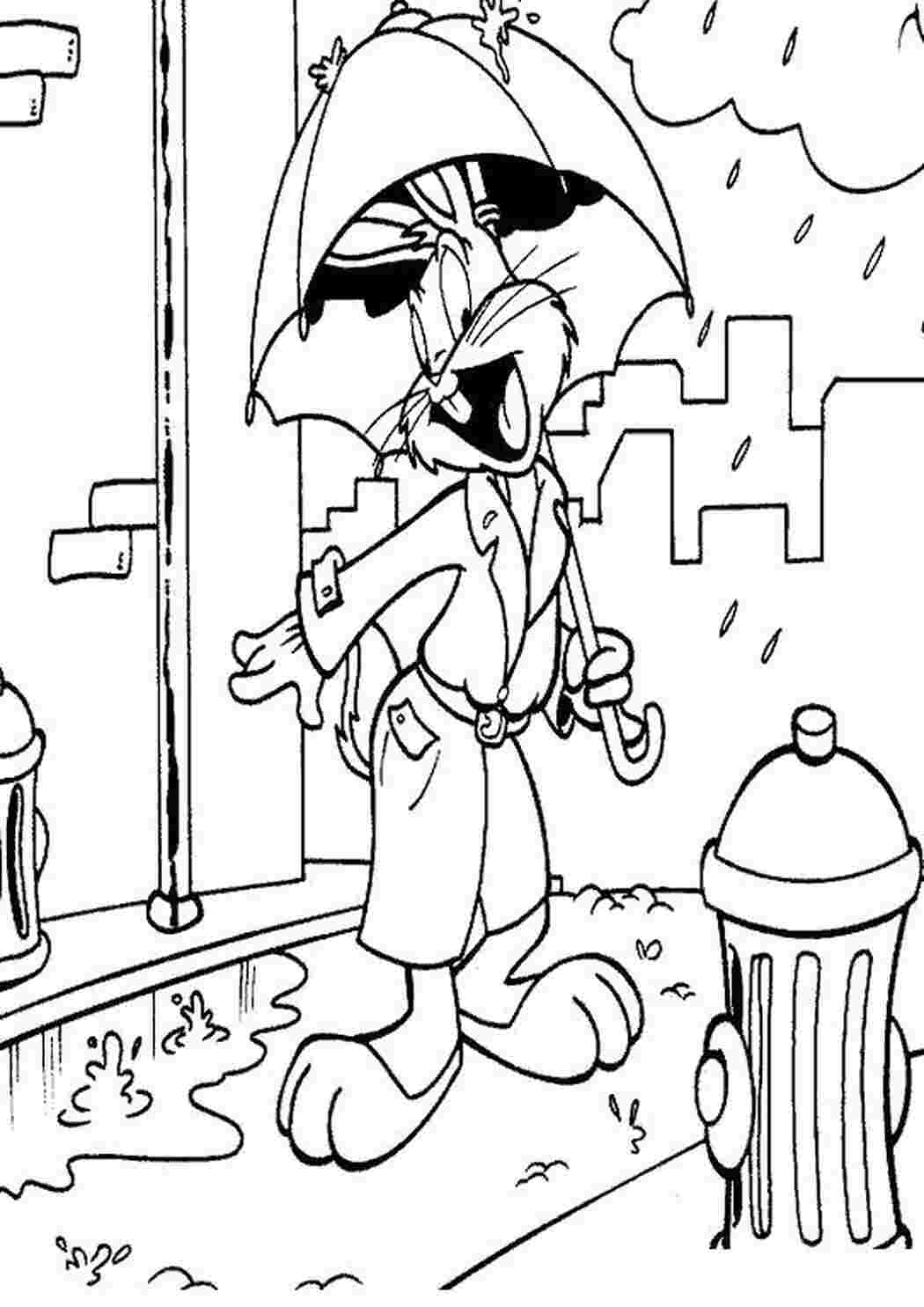 Раскраска Роджер под зонтом