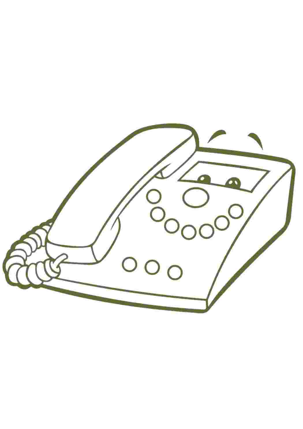 Раскраска телефон со смайлом