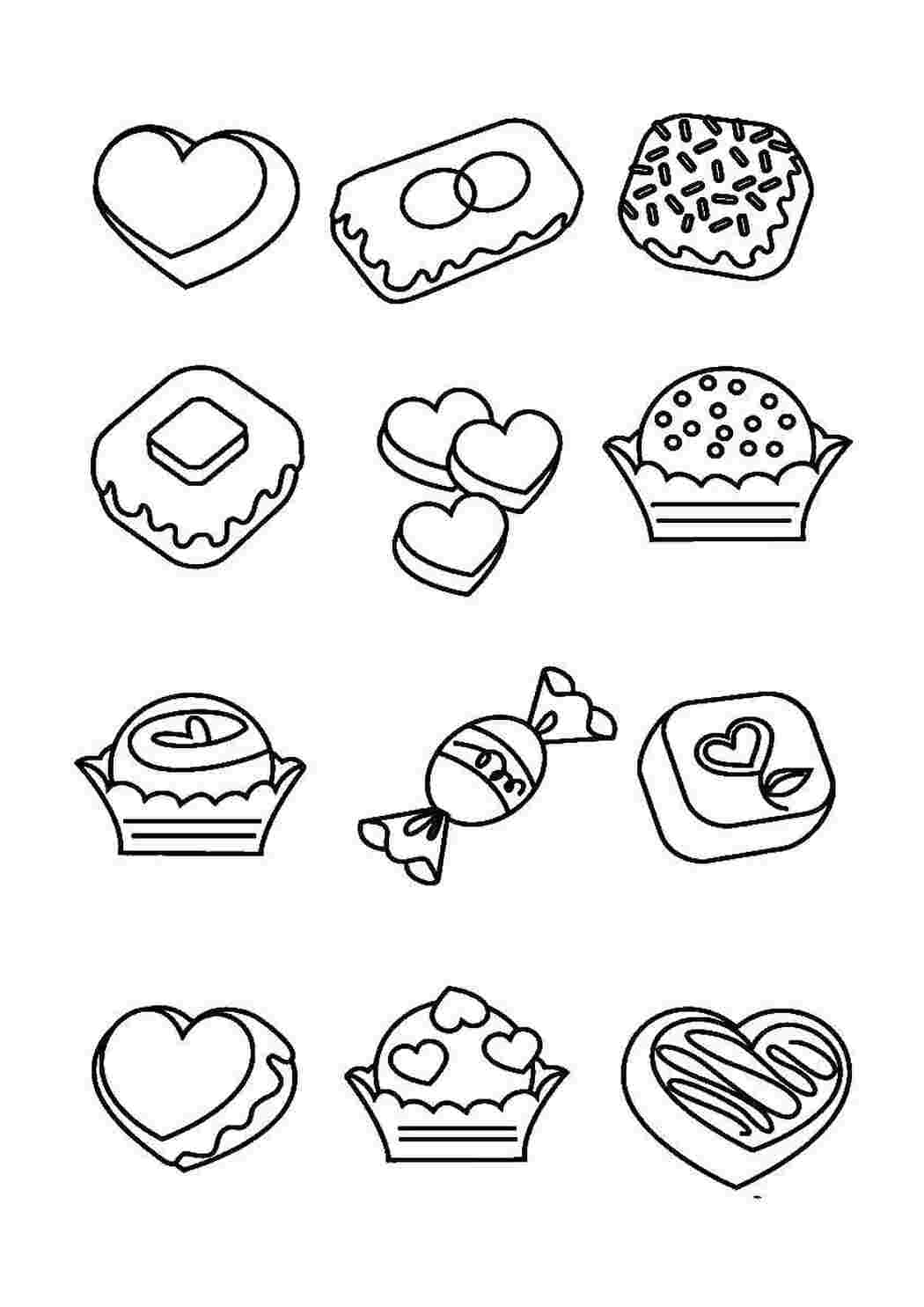 Раскраска Сладости