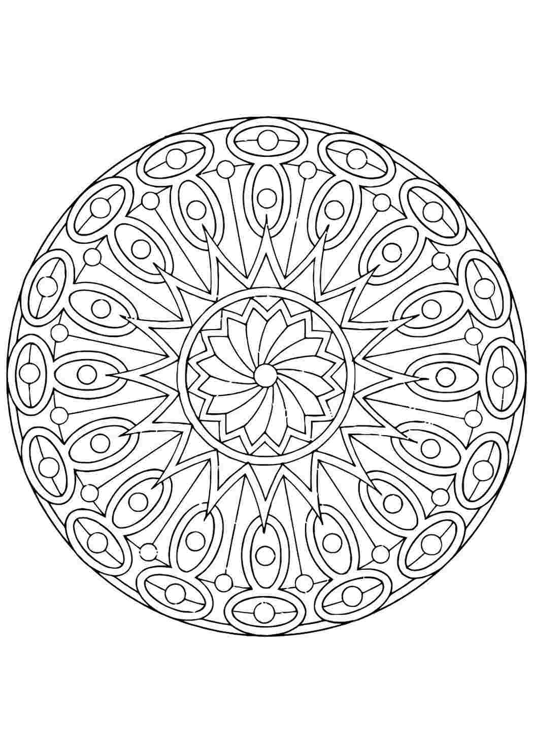 Раскраска Мандала