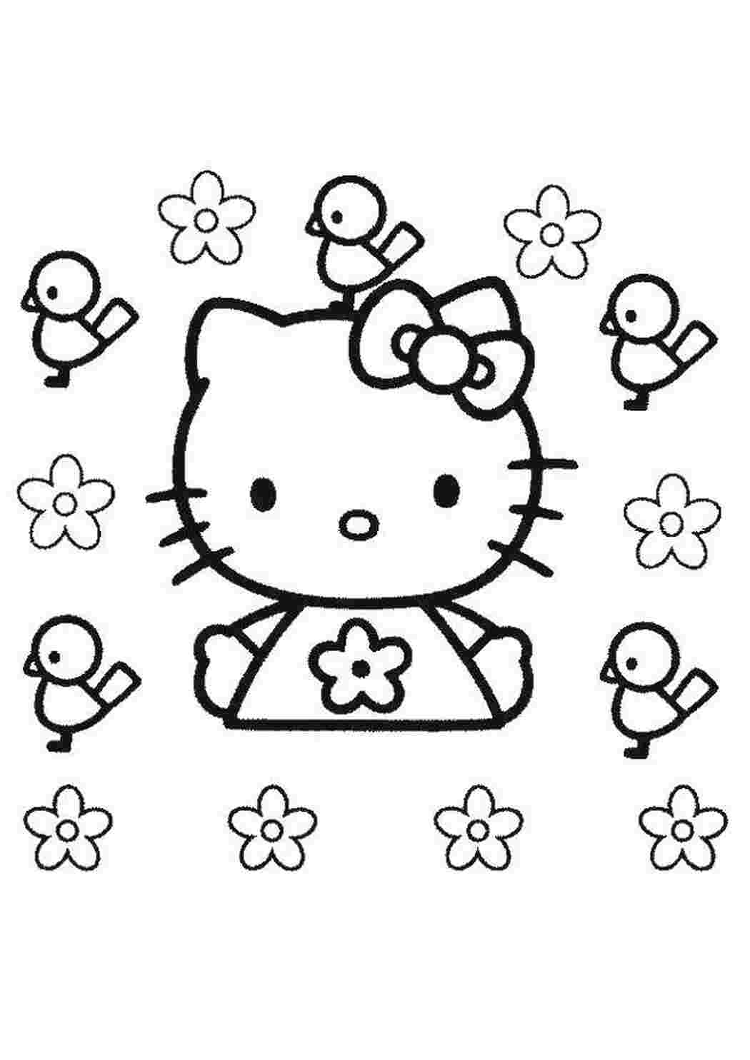 Как раскрасить hello kitty