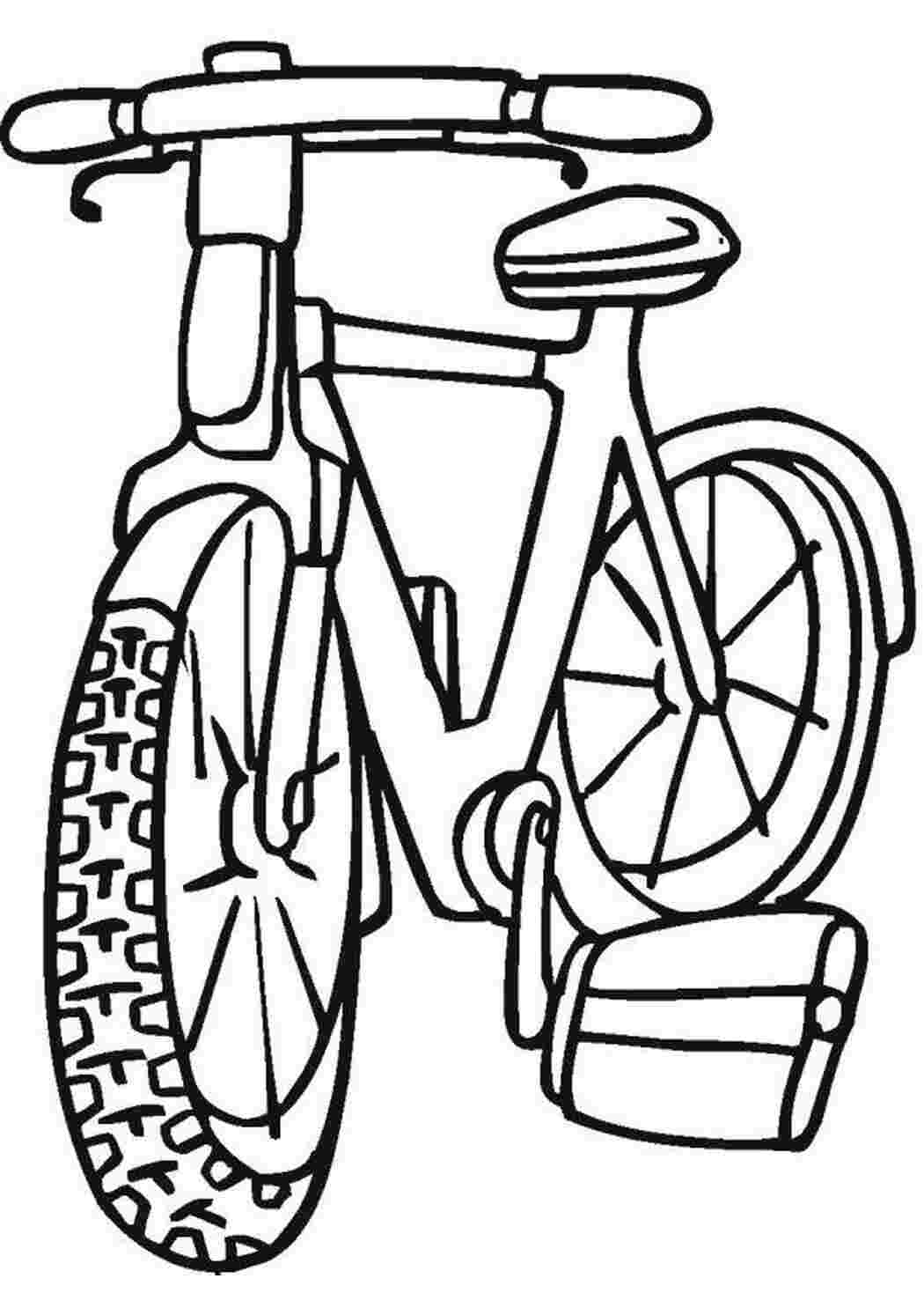 Велосипед раскраска для малышей
