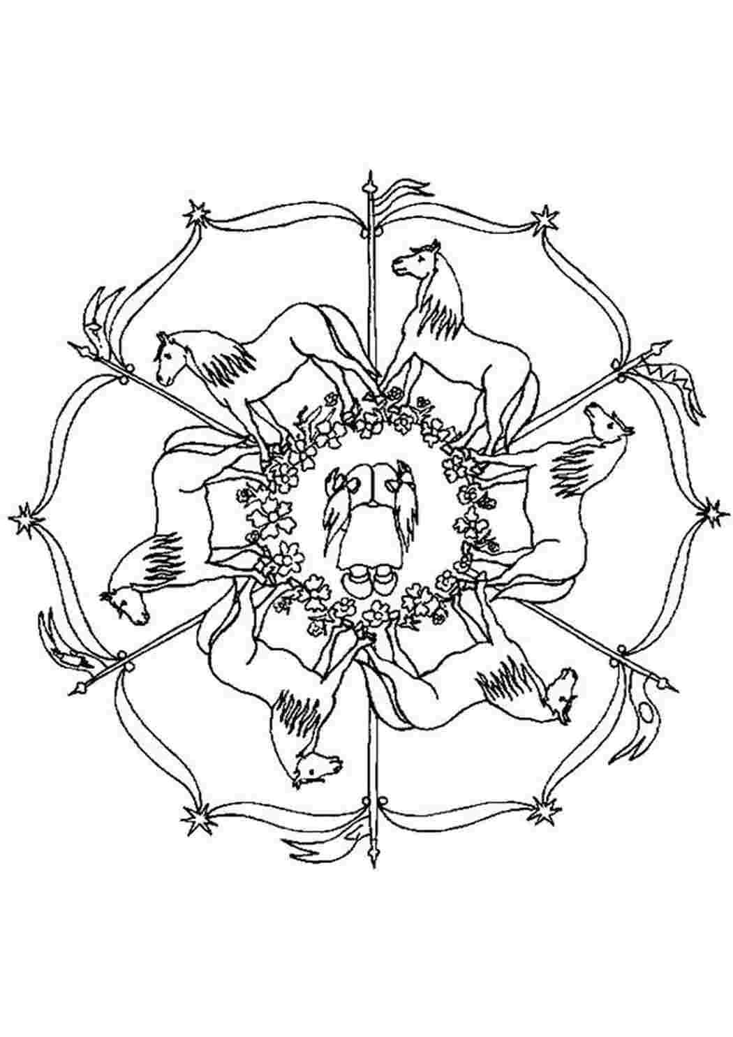 Раскраска Лошадки