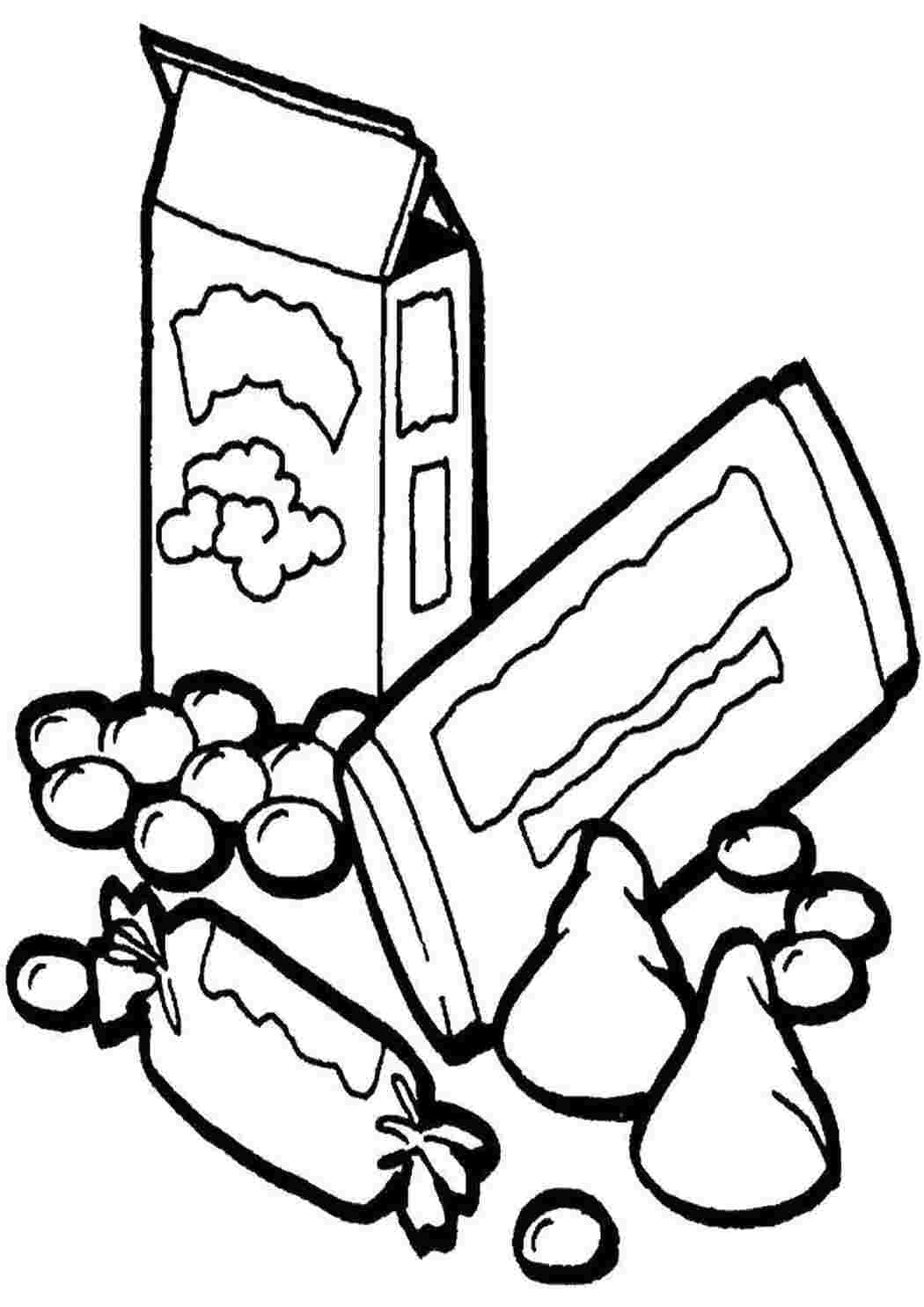 Раскраска Сладости