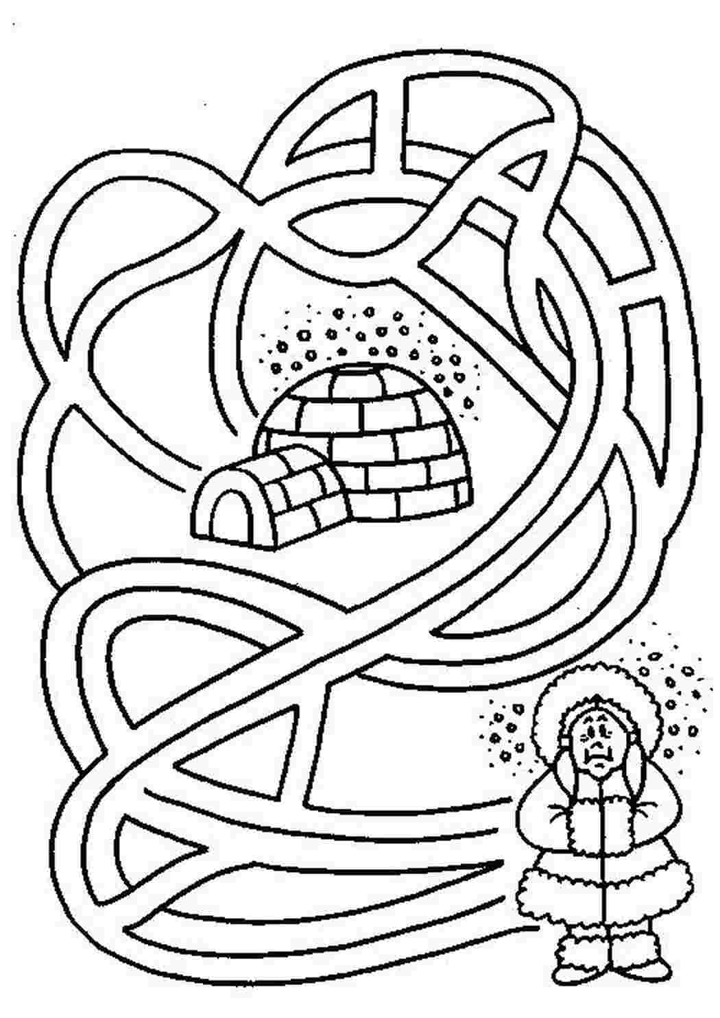 Раскраска пройди лабиринт