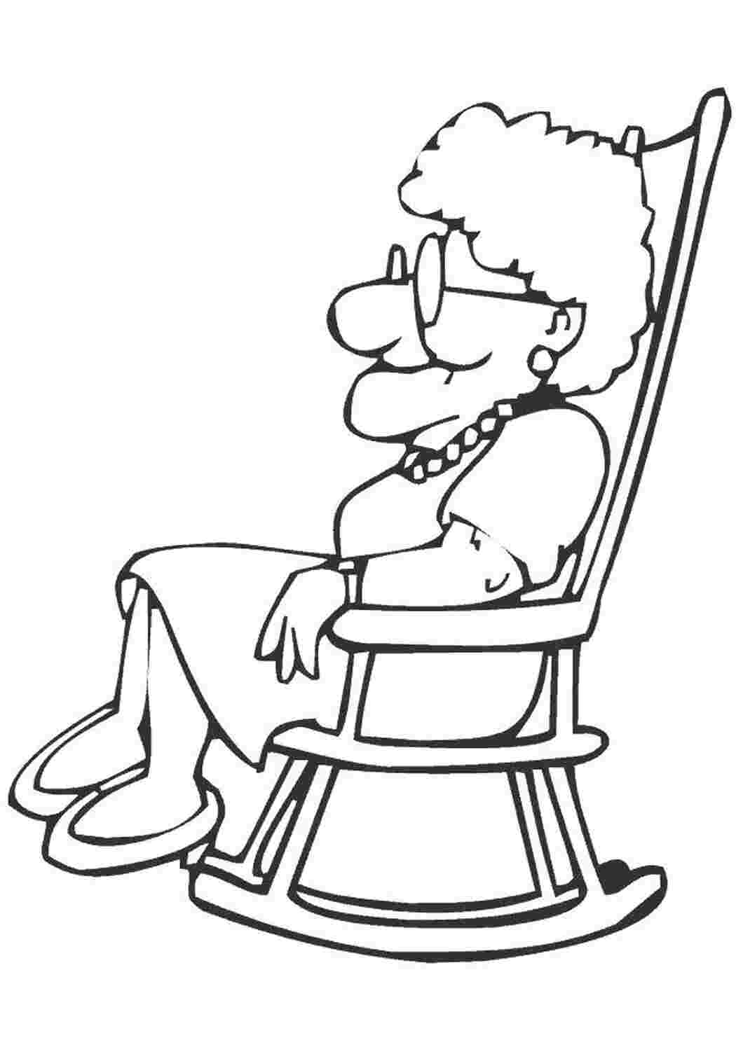 Раскраска Бабуля