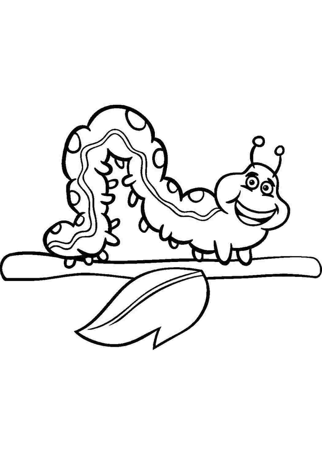 Раскраска Гусеница