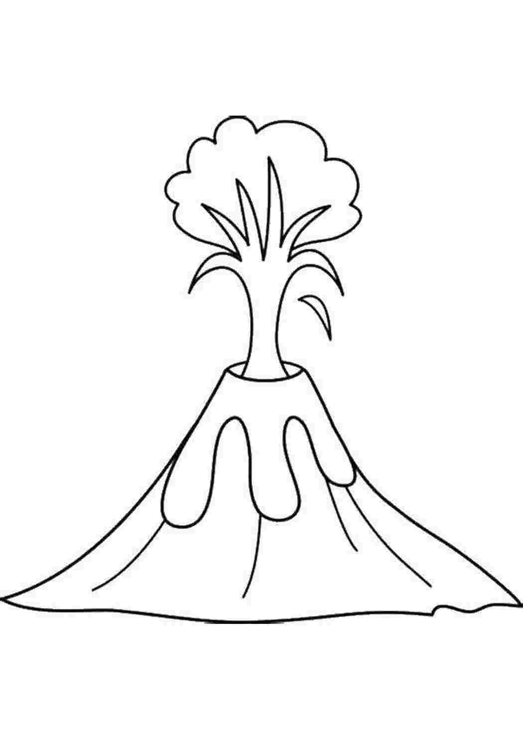 Рисунок на тему вулкан
