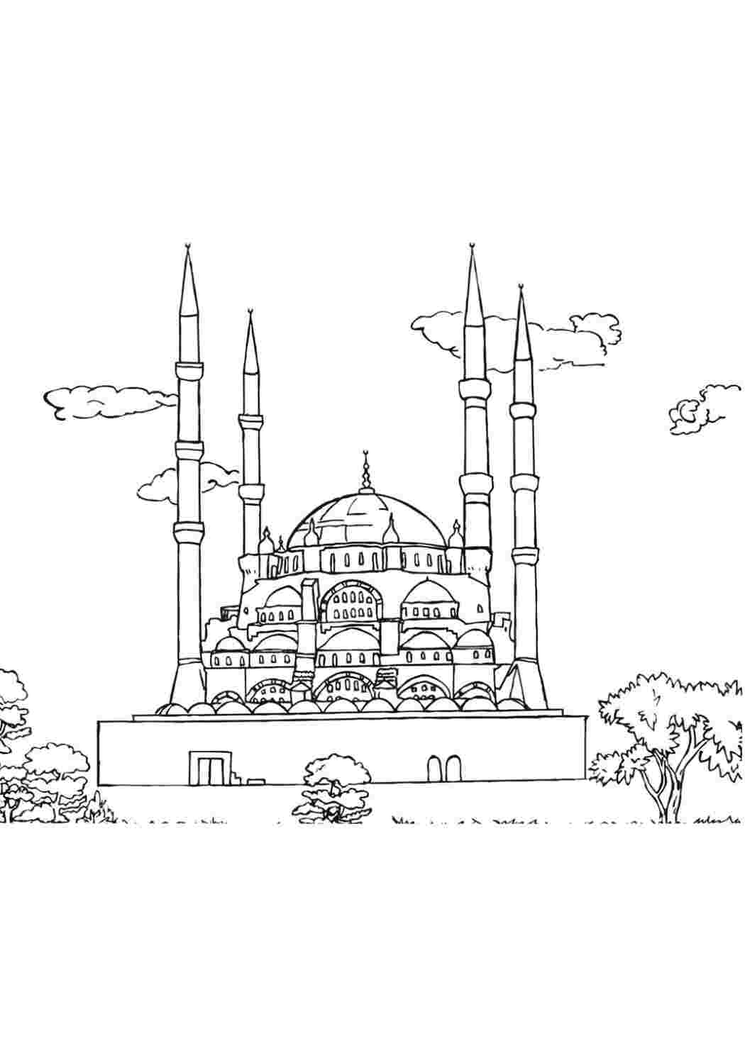 Раскраска Мечеть