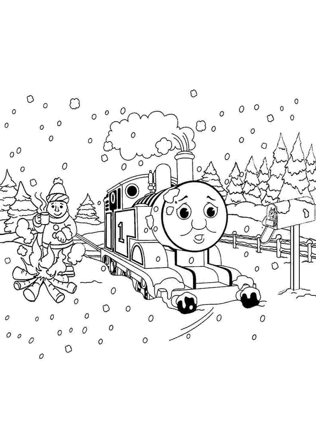 Раскраска снег