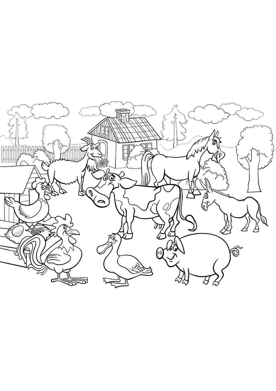 Раскраска Счастливая ферма