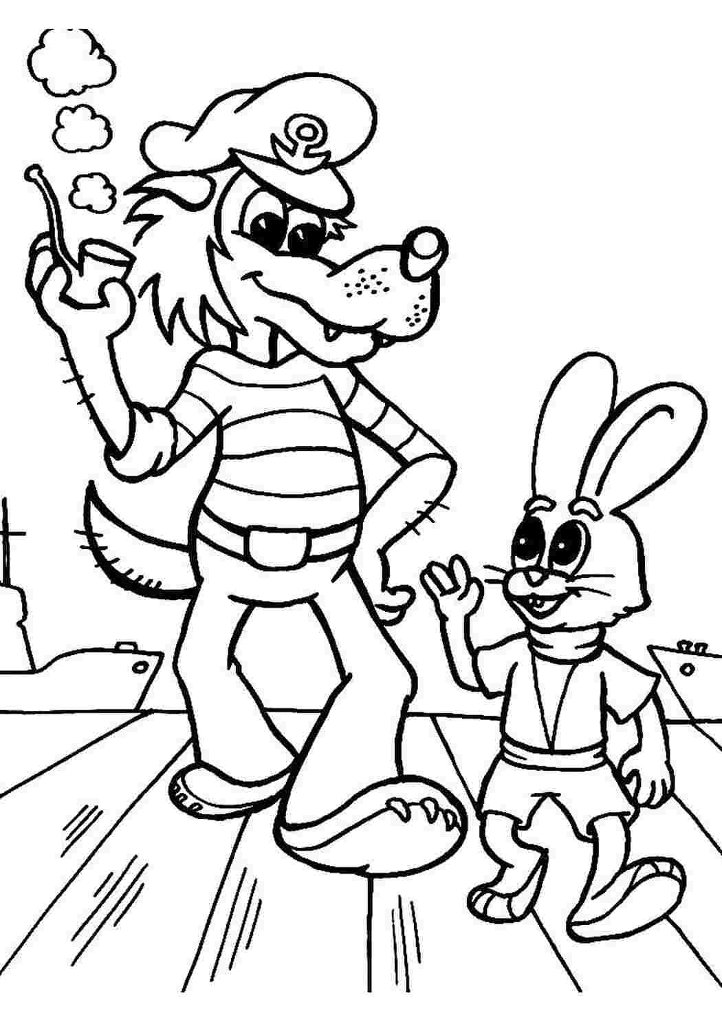 Раскраска  ну, погоди!