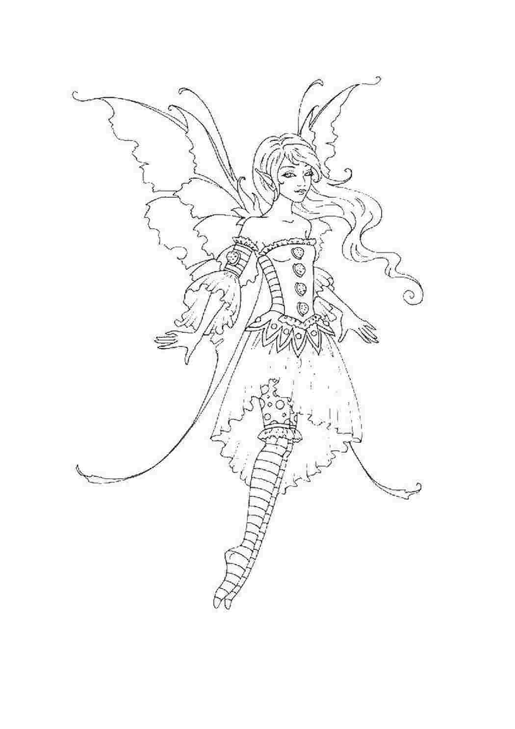 Раскраска Фея