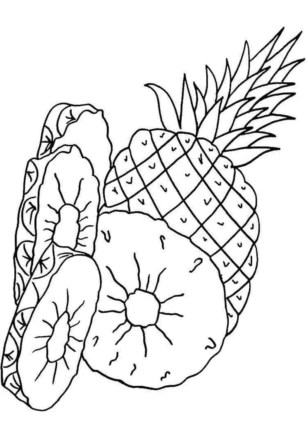 Раскраска Ананас