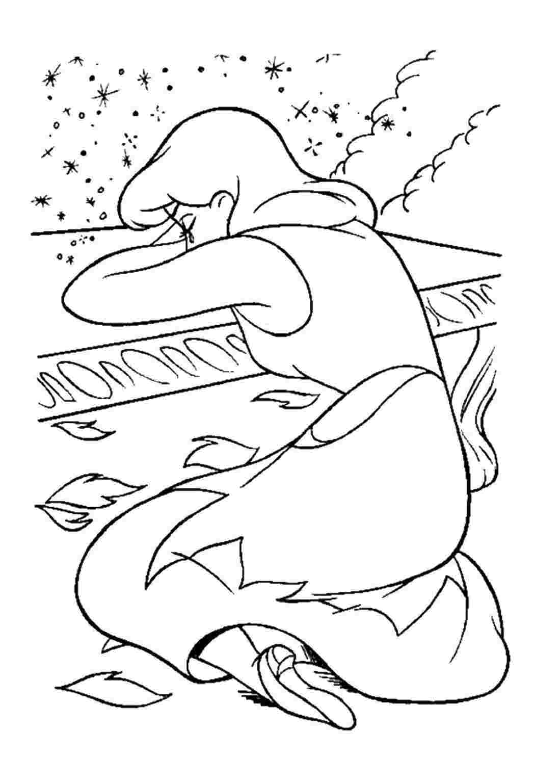 Раскраска Золушка плачет