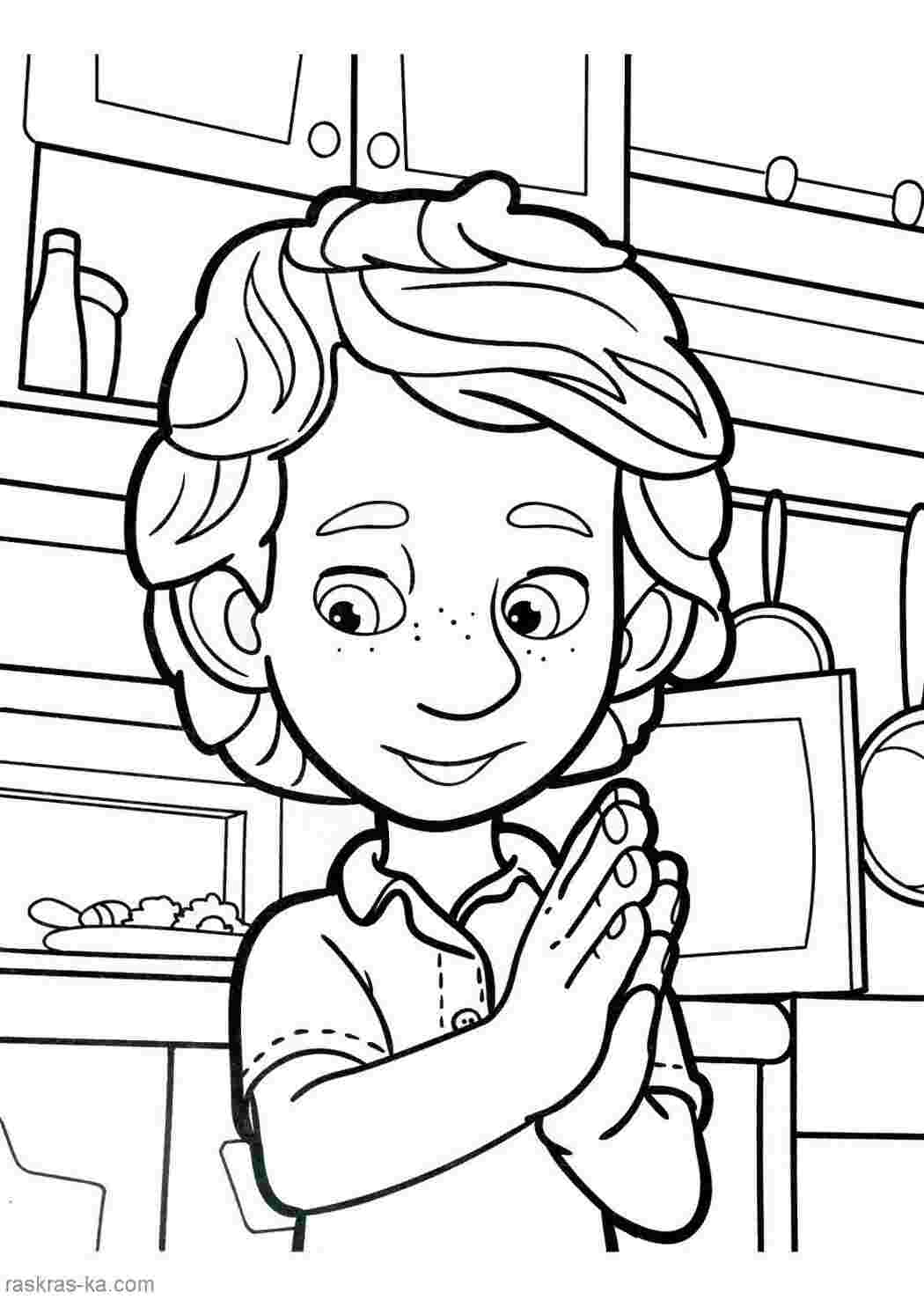 Раскраска Разукрашки из мультика фиксики.