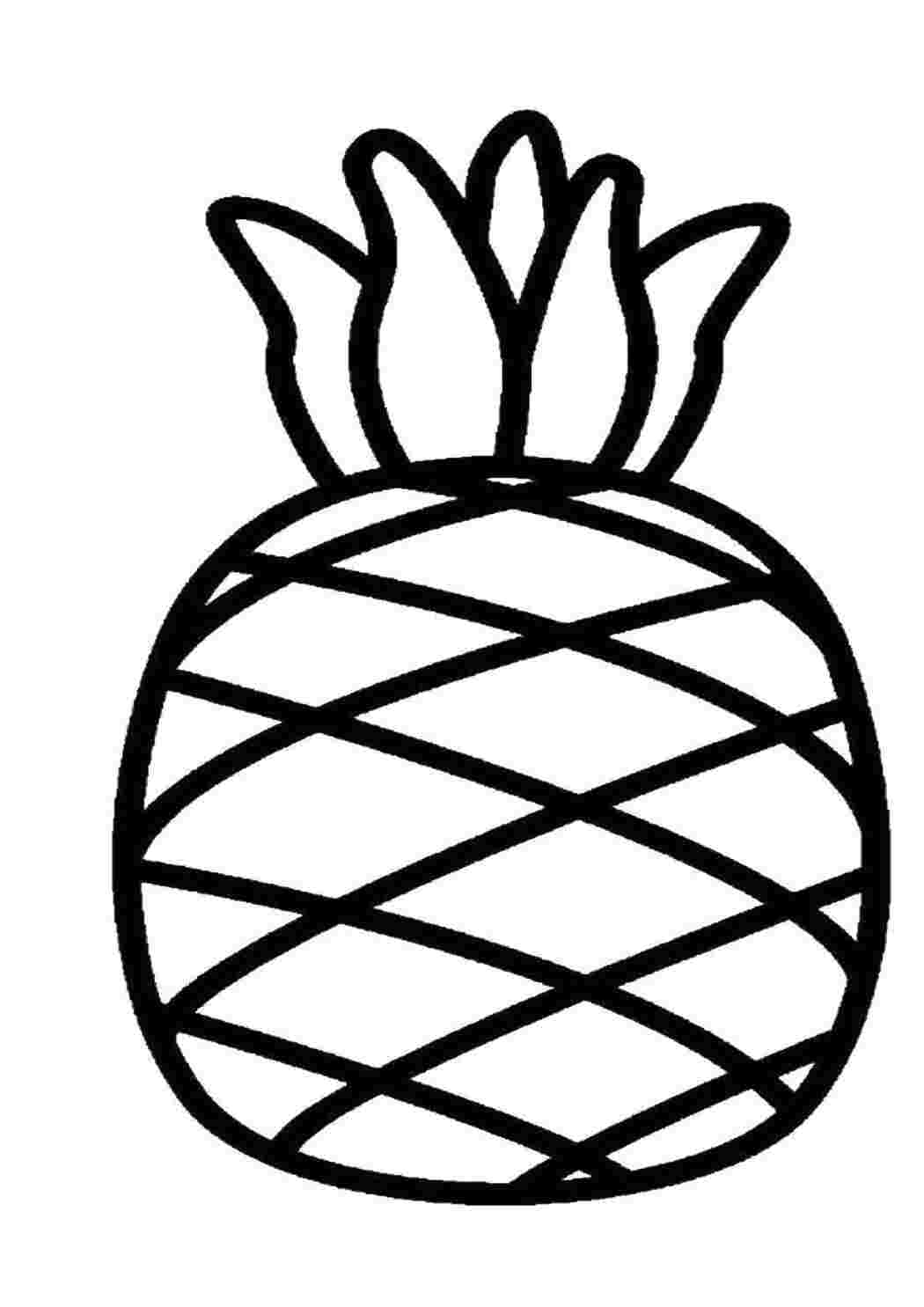 Раскраска Ананас