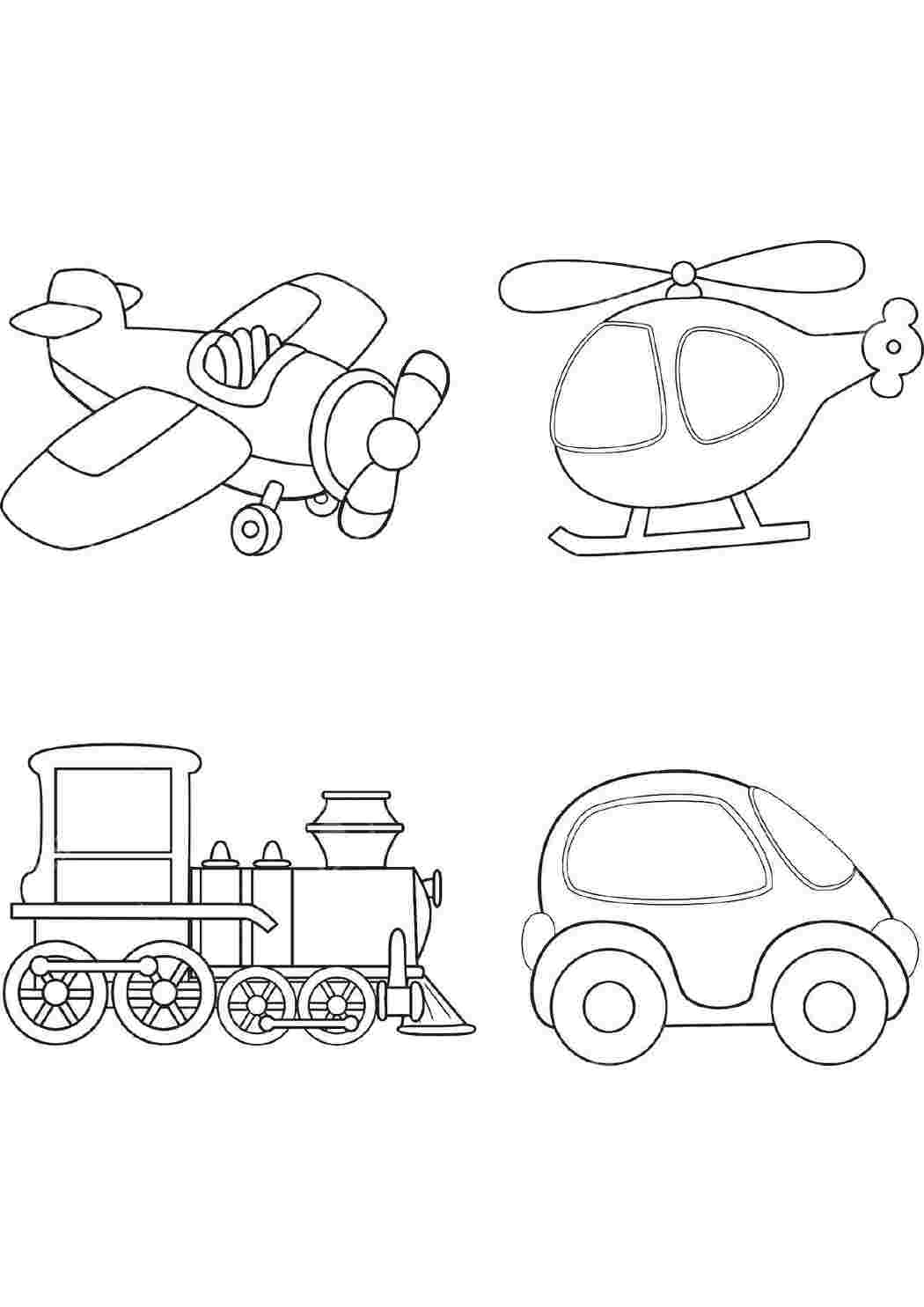Раскраска Разный транспорт.