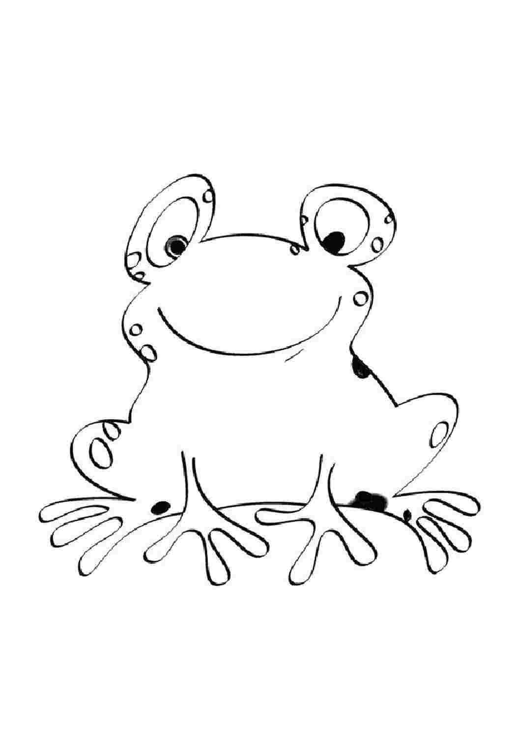 Раскраски милых жабок и лягушек