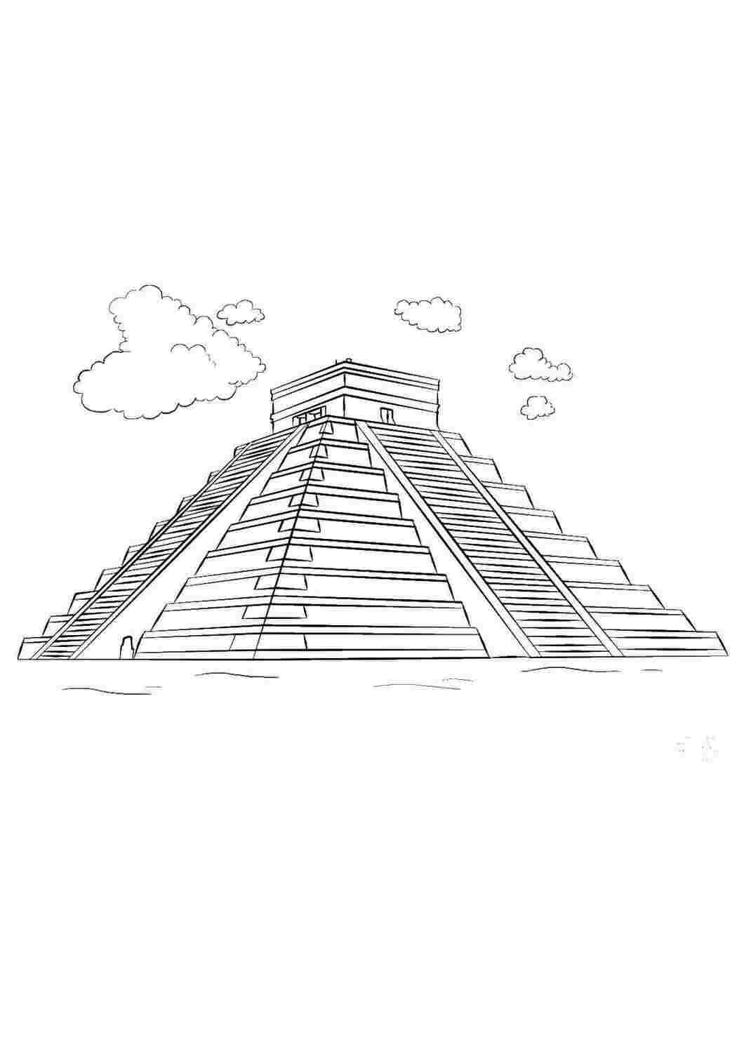 Раскраска Лестницы на пирамиде